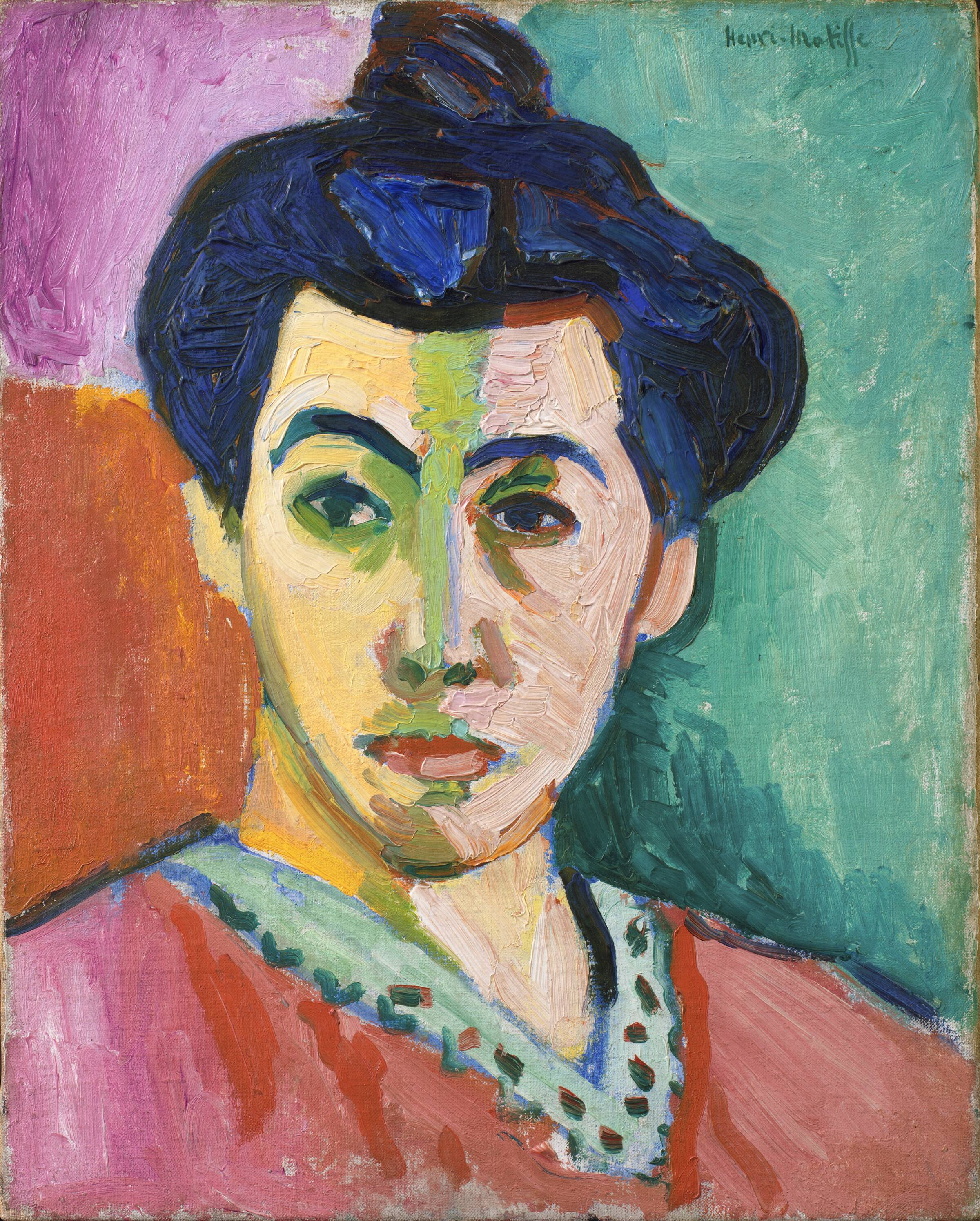 Portræt af Madame Matisse. Den grønne stribe, Henri Matisse, 1905