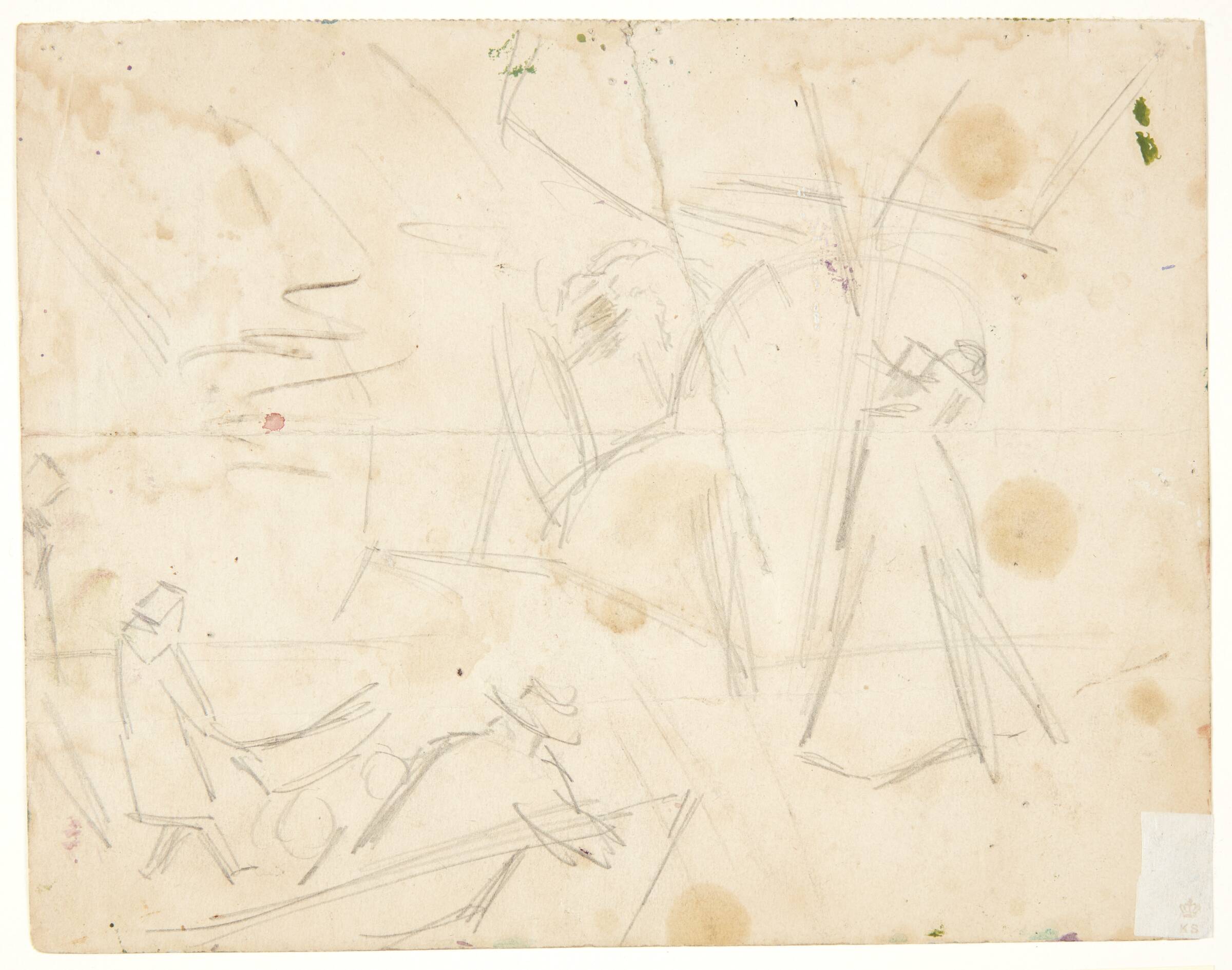 Kompositionsstudie til Langelinje-billedet, Edvard Weie, 1923-1927