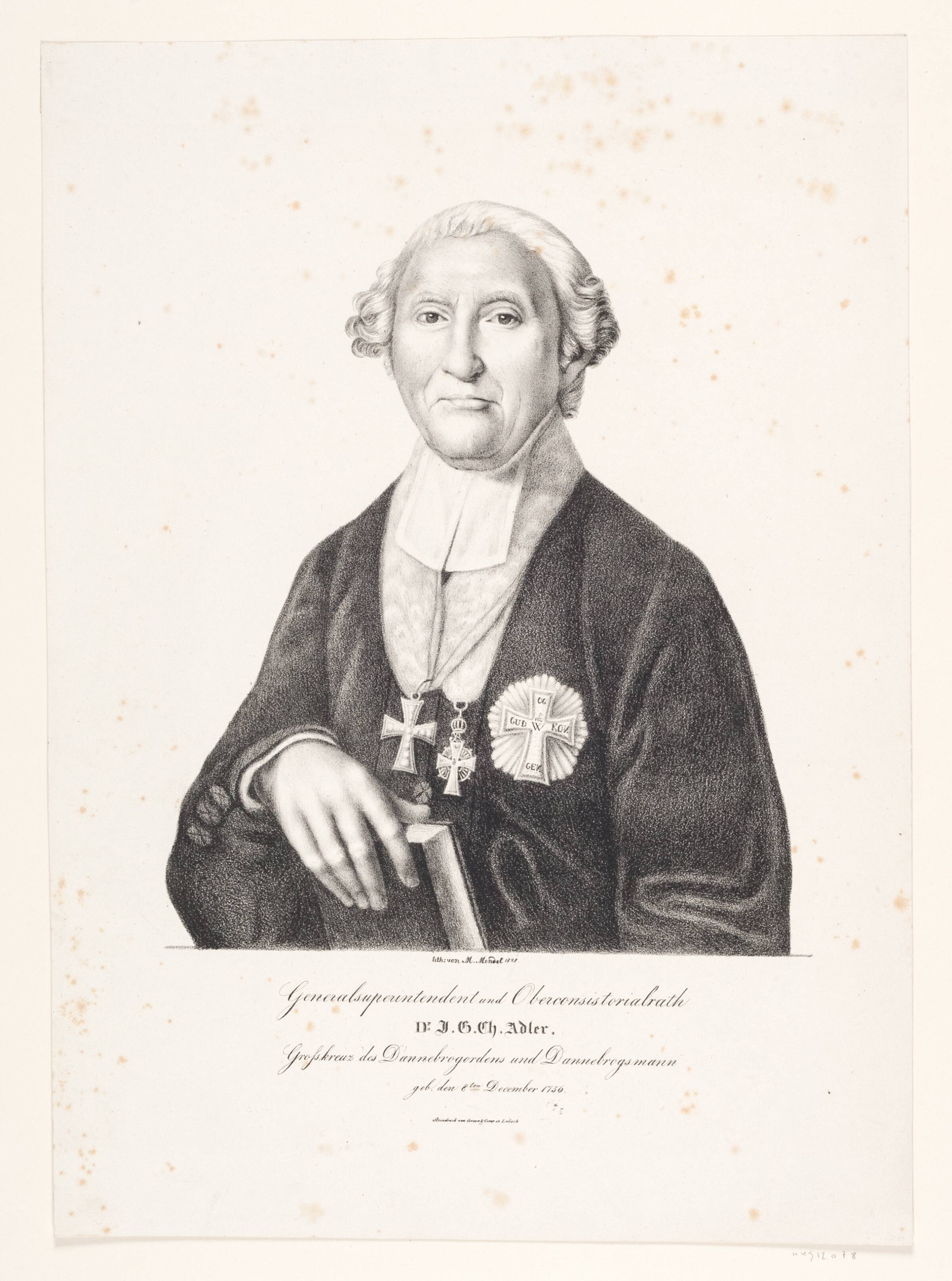 Jacob Georg Christian Adler, Moses Mendel, 1828