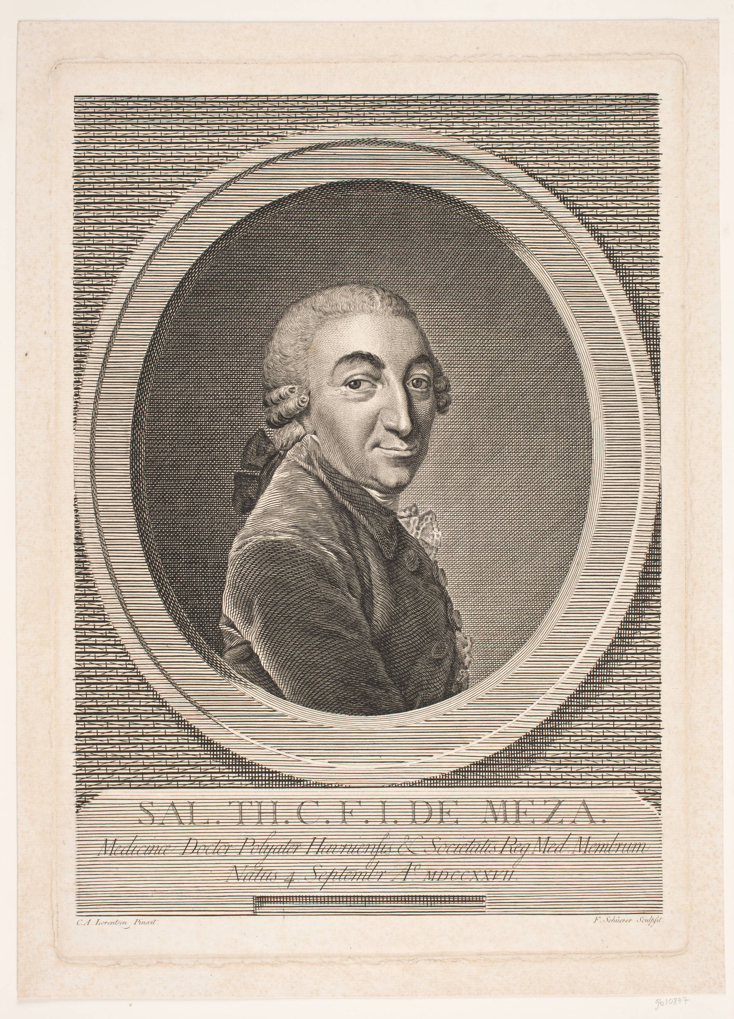 Lægen Salomon de Meza, F. Schüerer, 1786