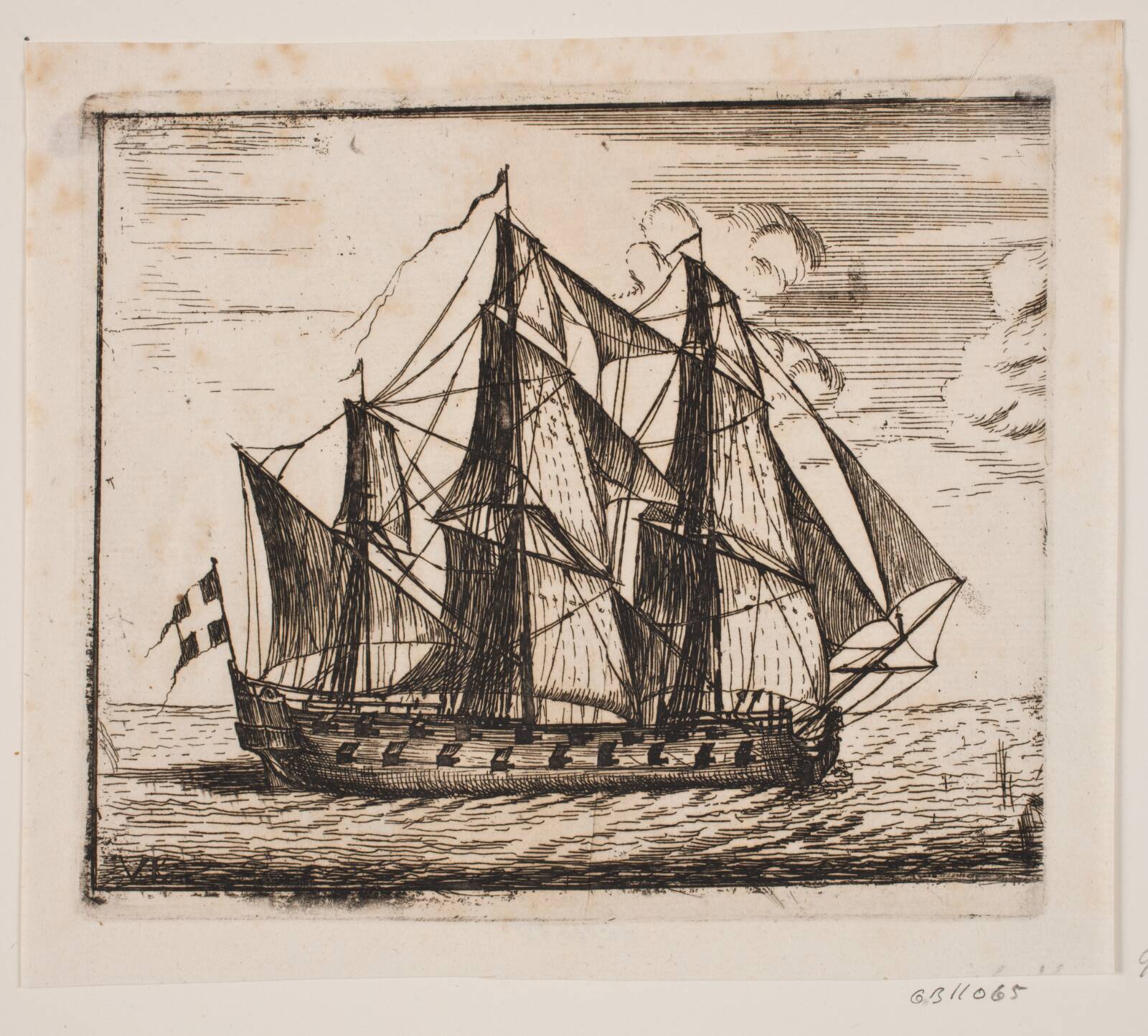 Et orlogsskib, V.K., 1700-1799