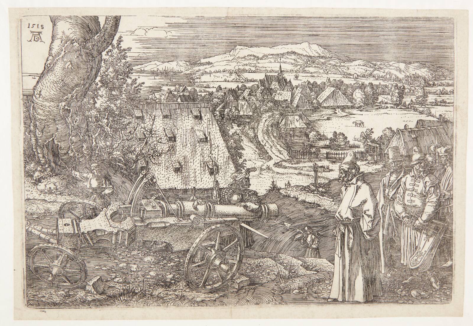 Landscape with canon, by Albrecht Dürer, 1518