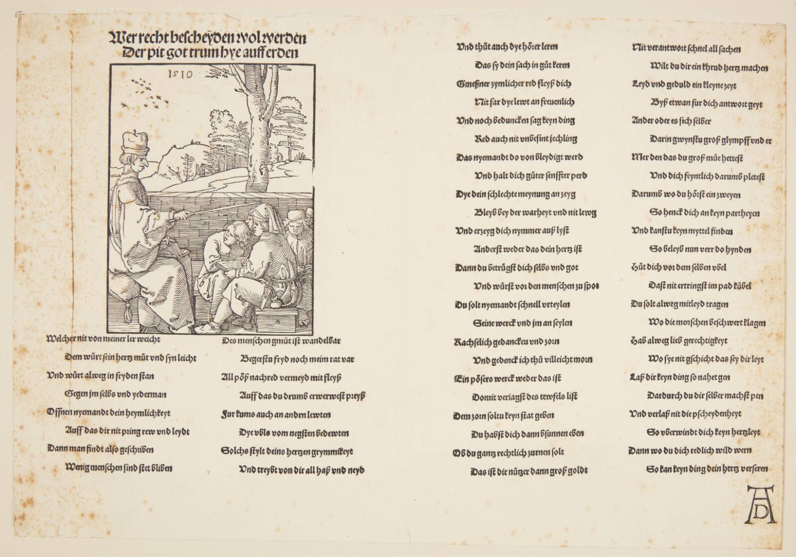 Skolemesteren, Albrecht Dürer, 1510