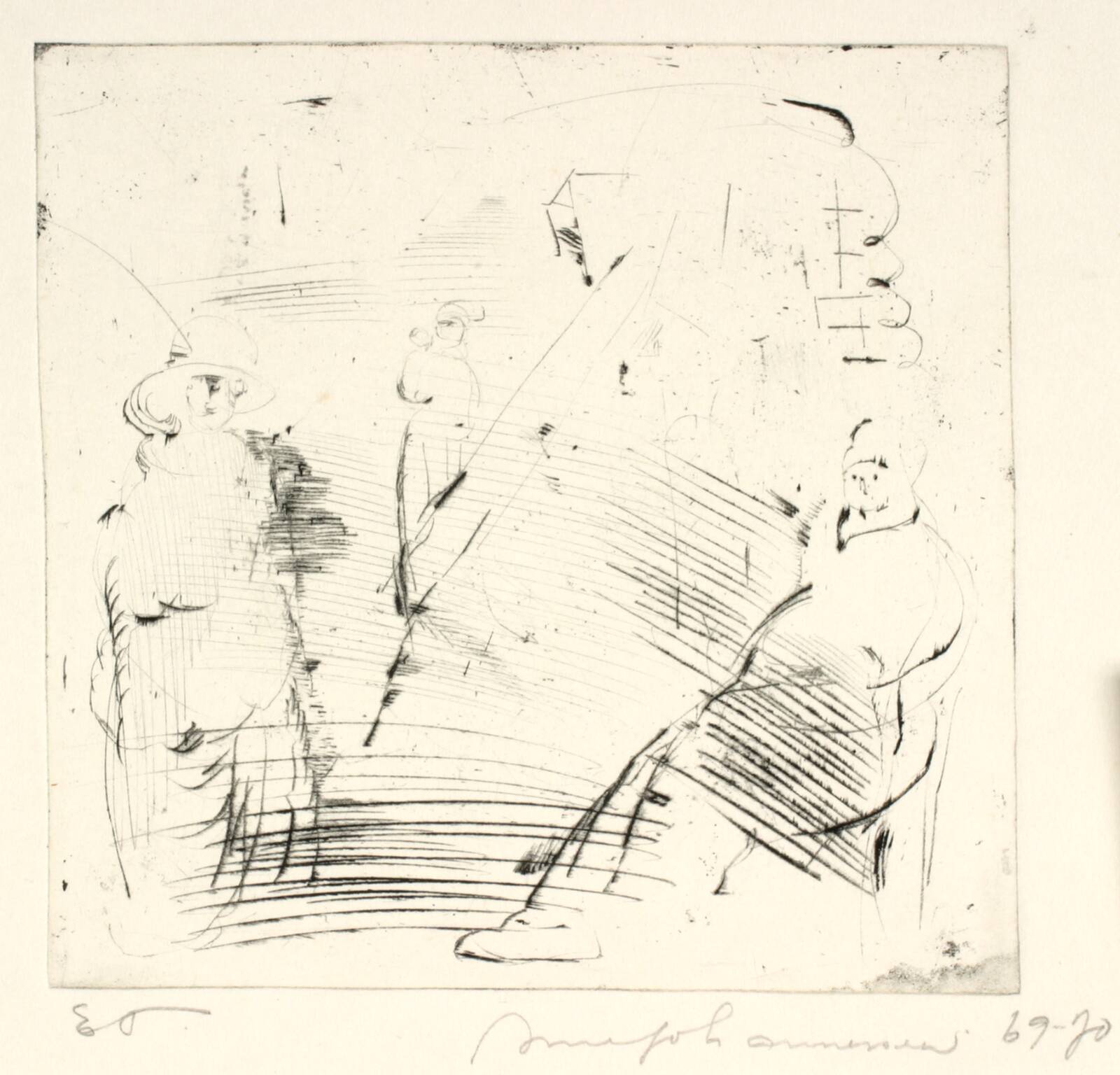 Gadebillede i Italien, Arne Johannessen, 1969