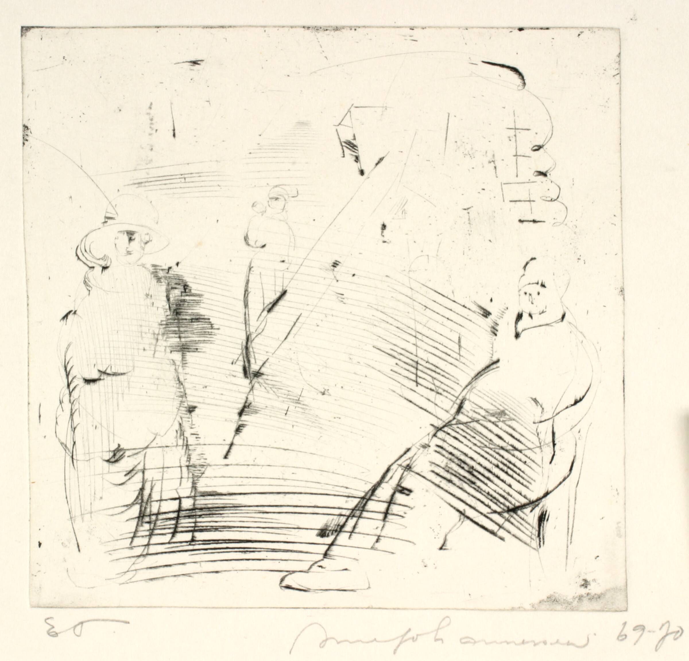 Gadebillede i Italien, Arne Johannessen, 1969