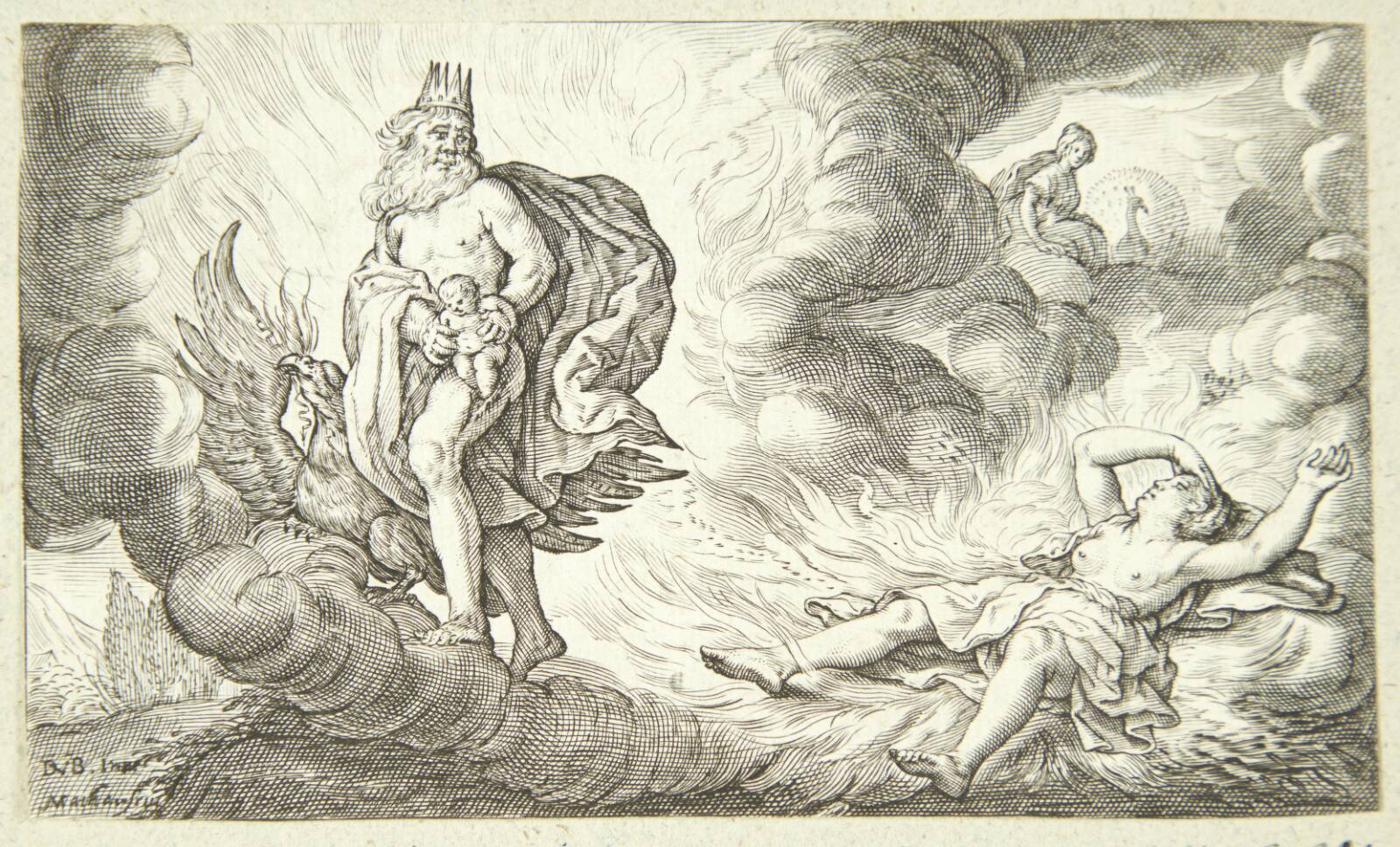 Bakkus' fødsel, Jacob Matham, 1616