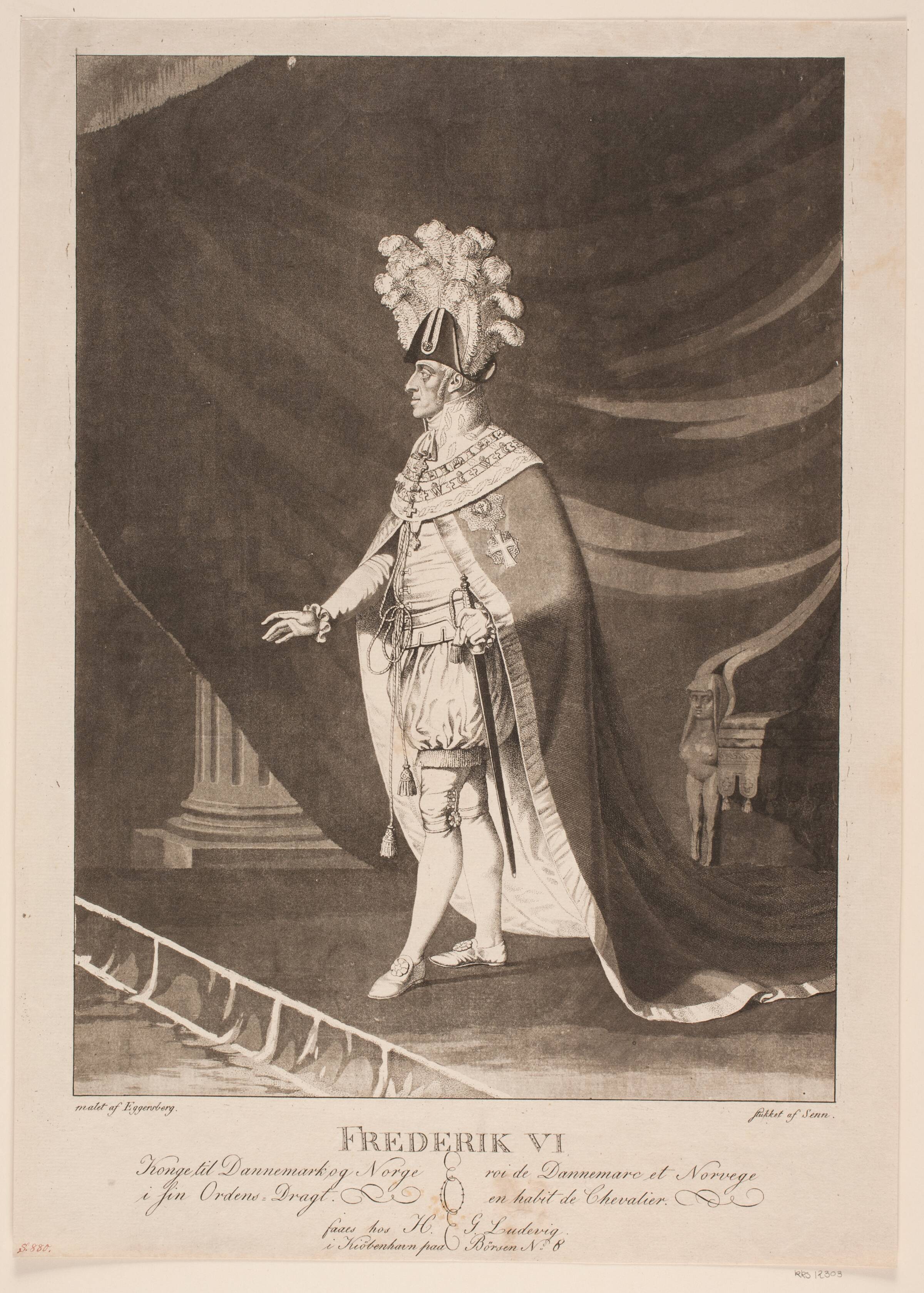 Frederik VI i ordensdragt, Johannes Senn, 1780-1860