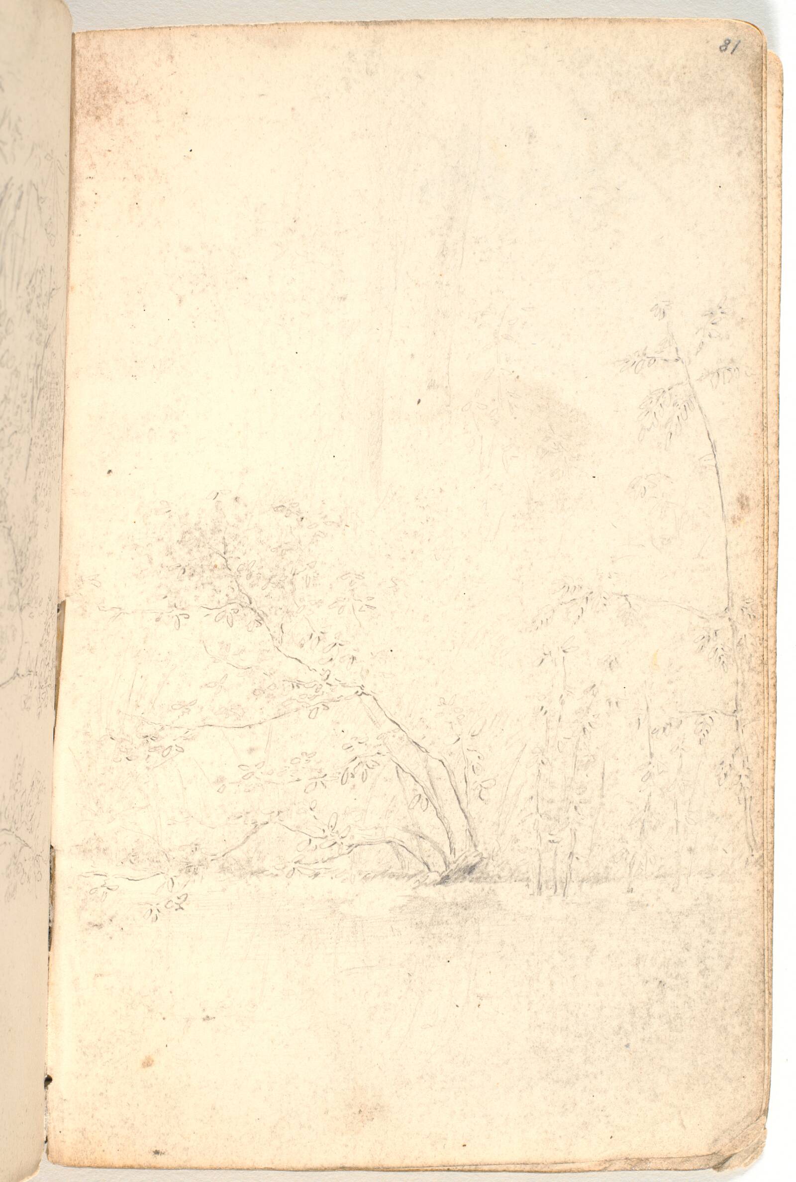 Rids af krat og træer, Martinus Rørbye, 1825-1826