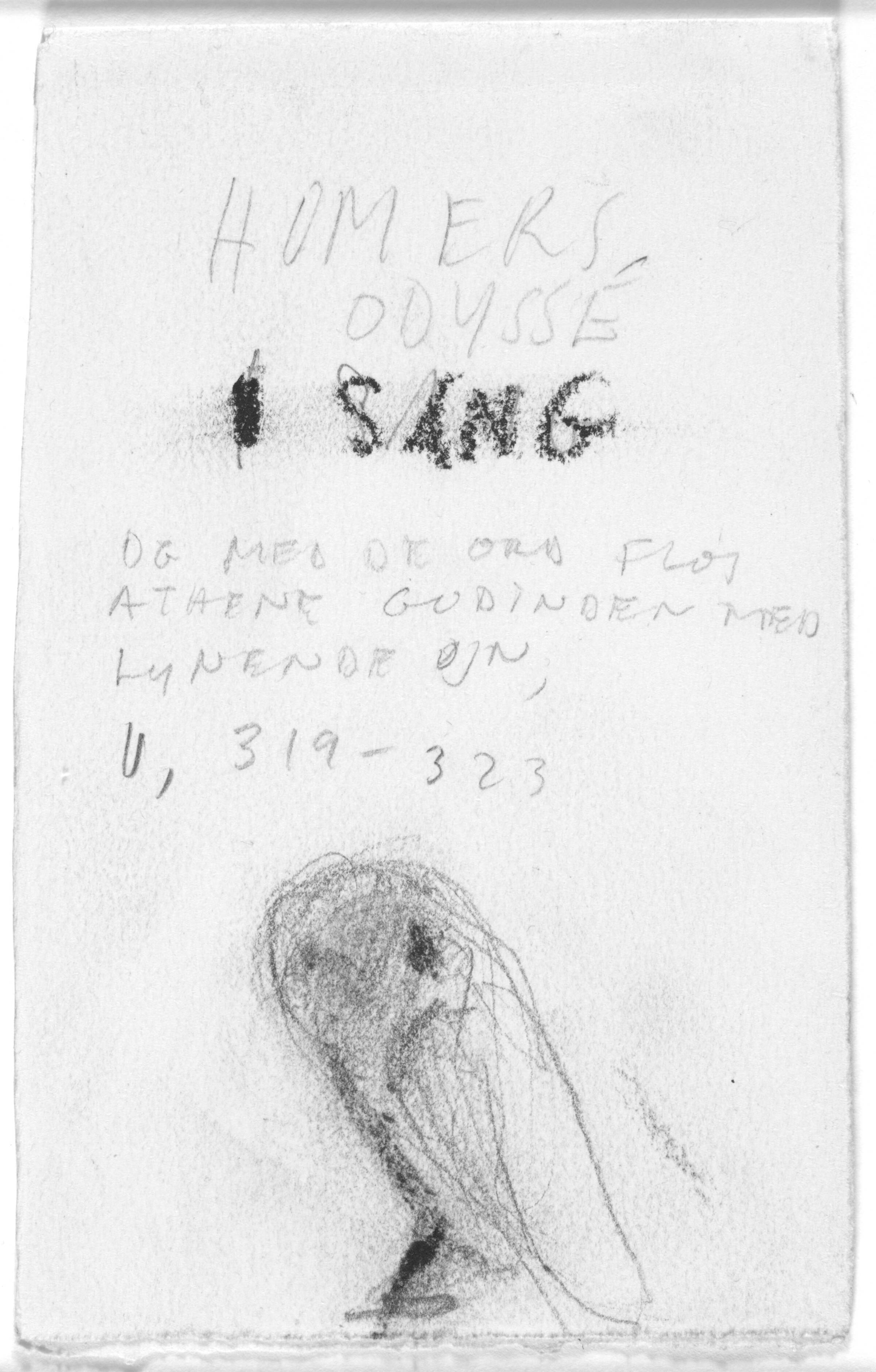 Skitse til første sang i Homers Odyssé, Peter Brandes, 2001-2002