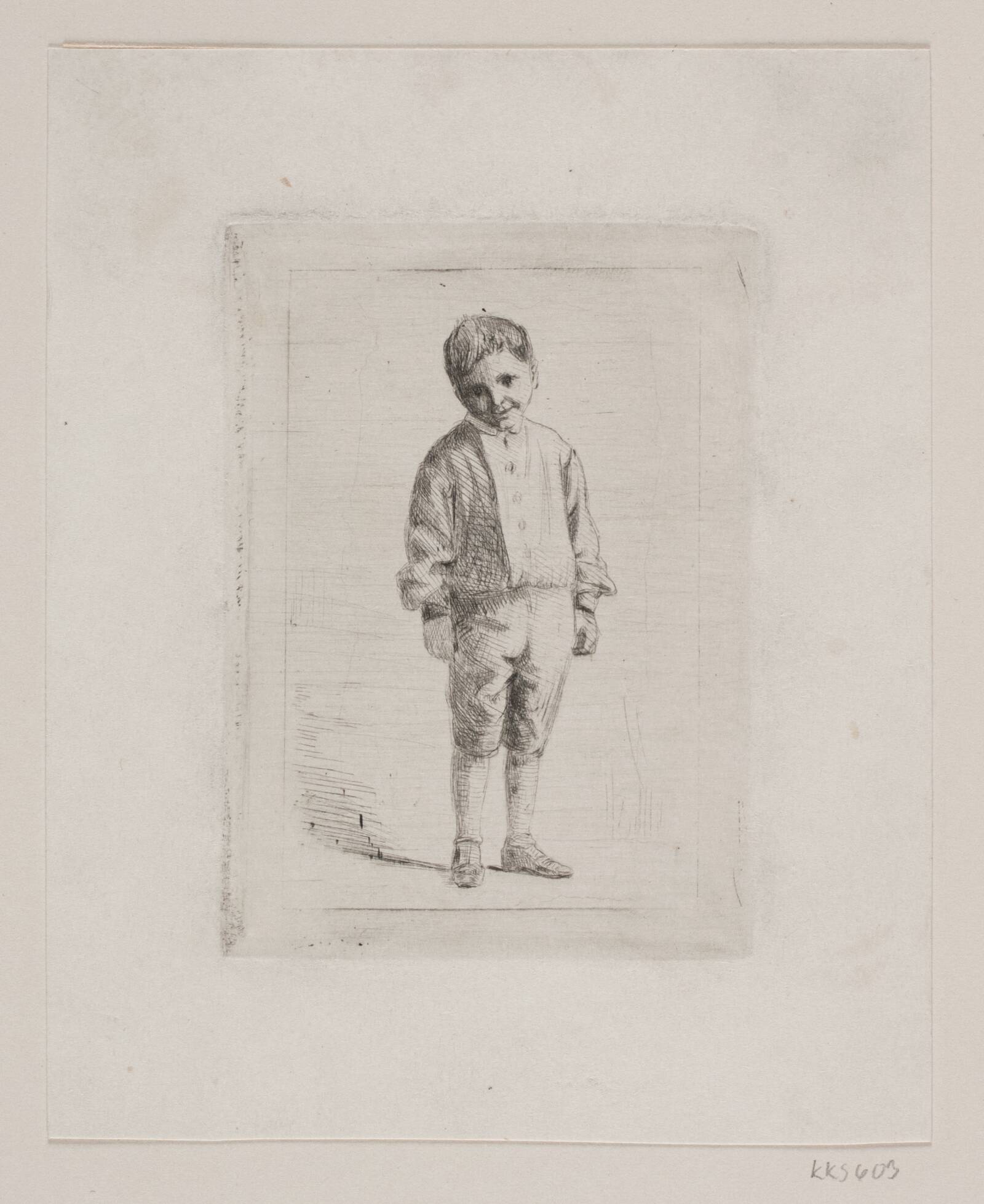 En stående dreng, Carl Bloch, 1880