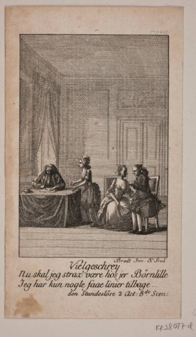 Illustration til Ludvig Holbergs "Den Stundesløse"