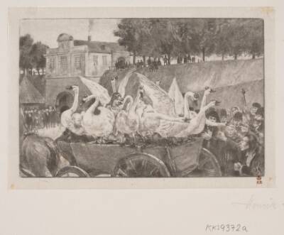 Illustration til H. C. Andersen: "De vilde svaner"