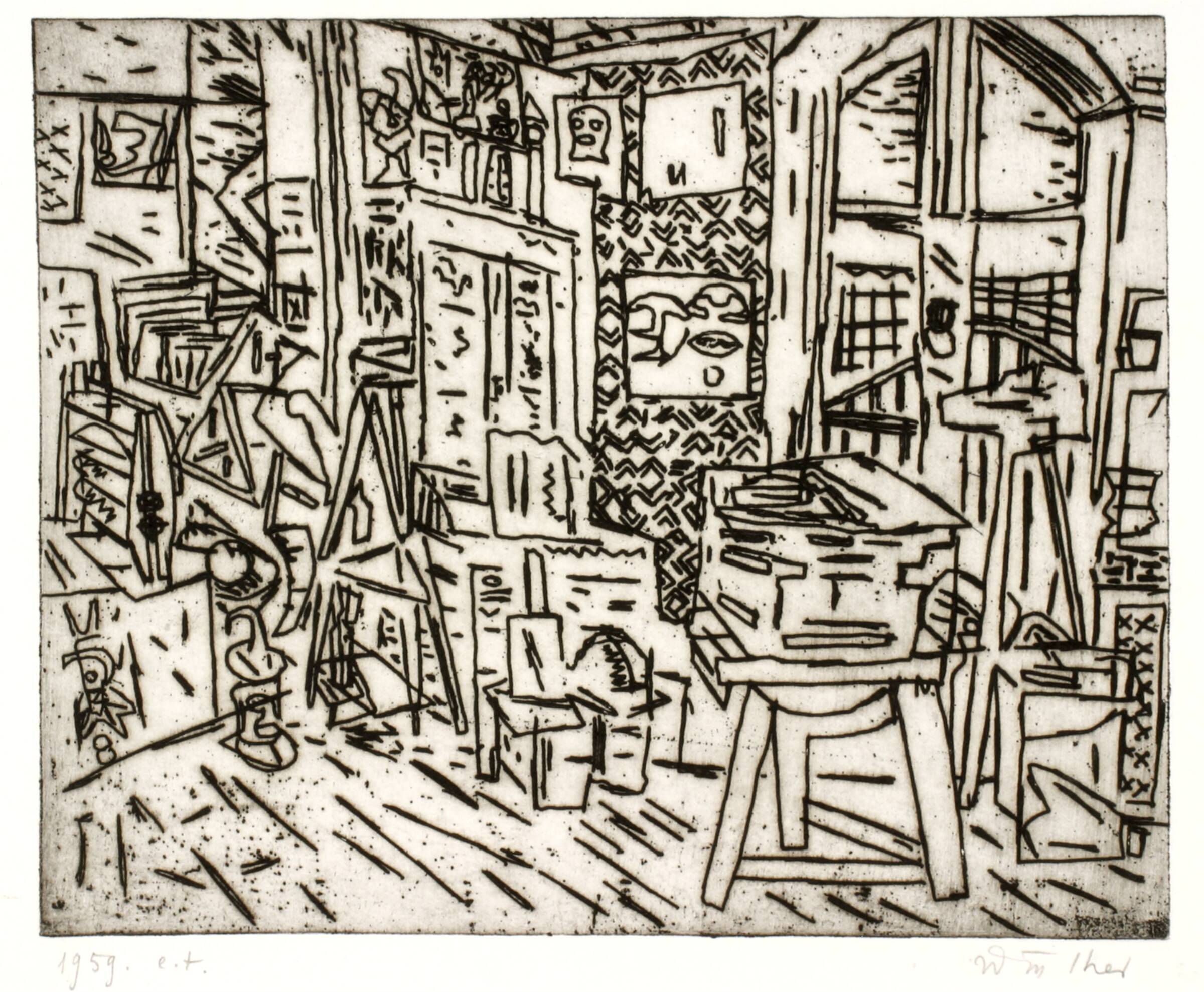 Atelieret, Richard Winther, 1959