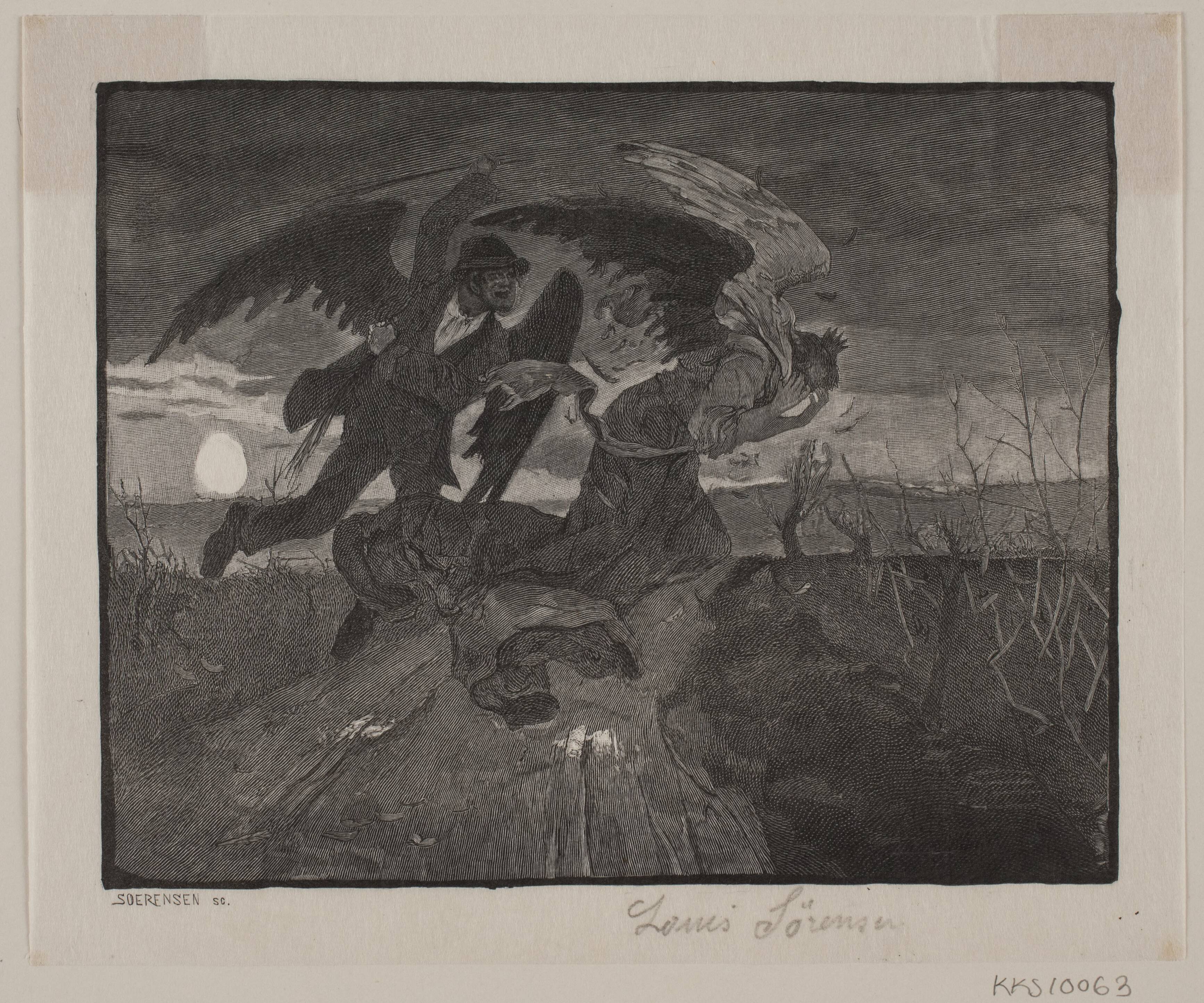 Illustration til H. C. Andersen: "Rejsekammeraten"