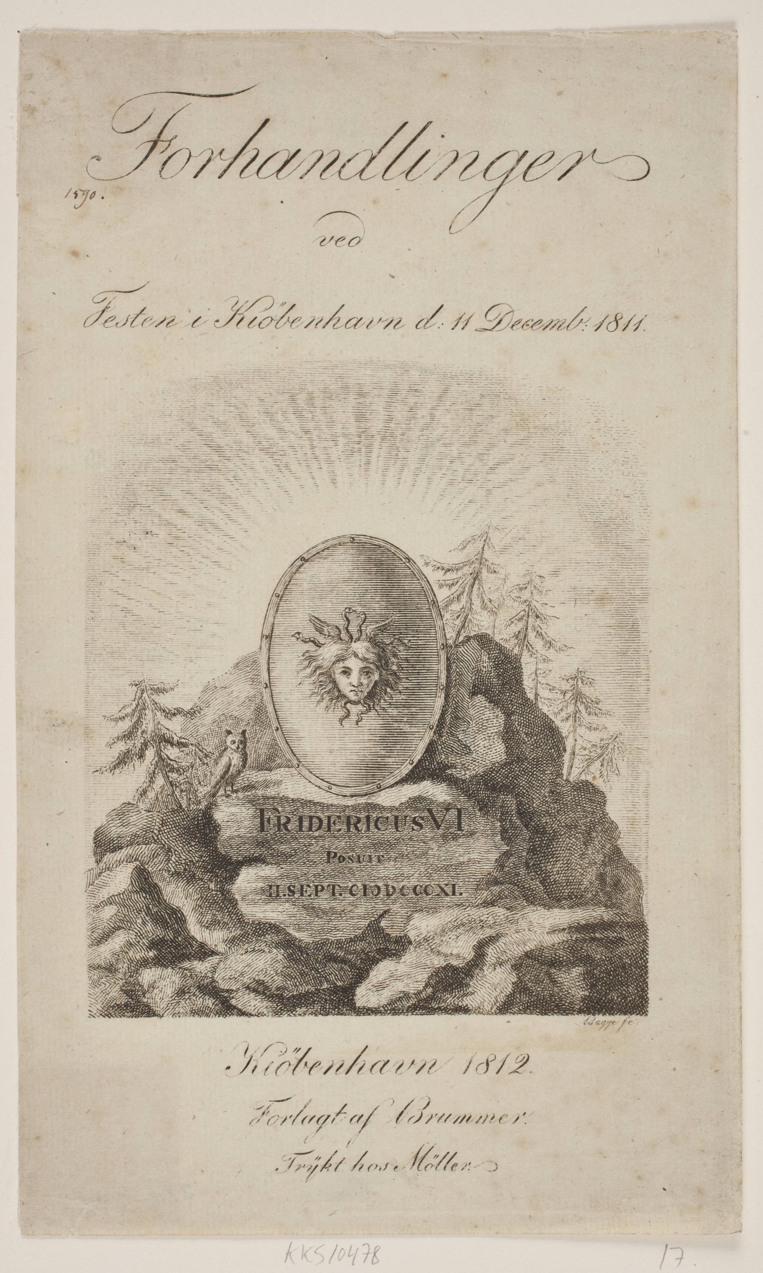 Titelblad til "Forhandlinger ved festen i København 11. dec. 1811"