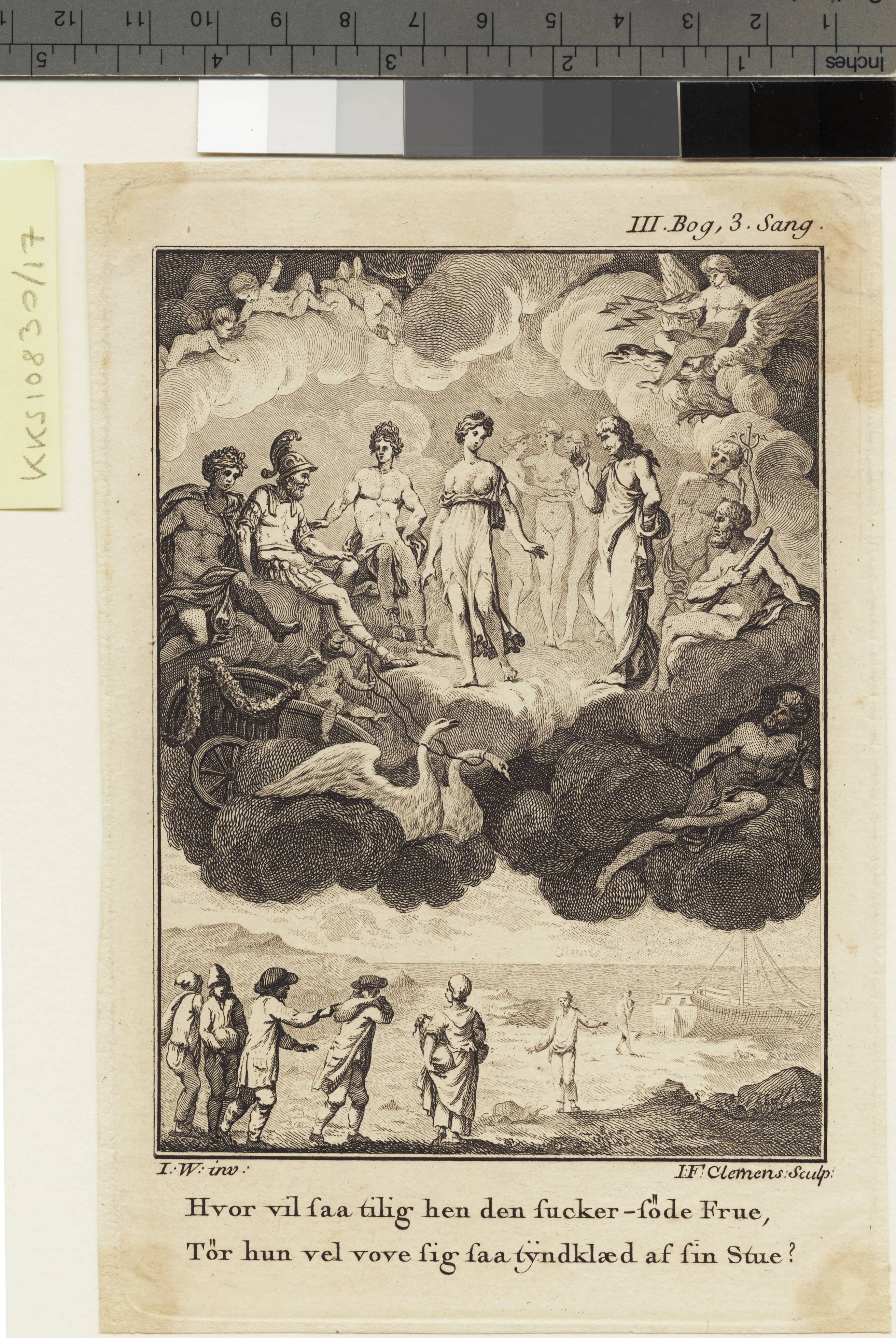 Venus mellem de forsamlede guder