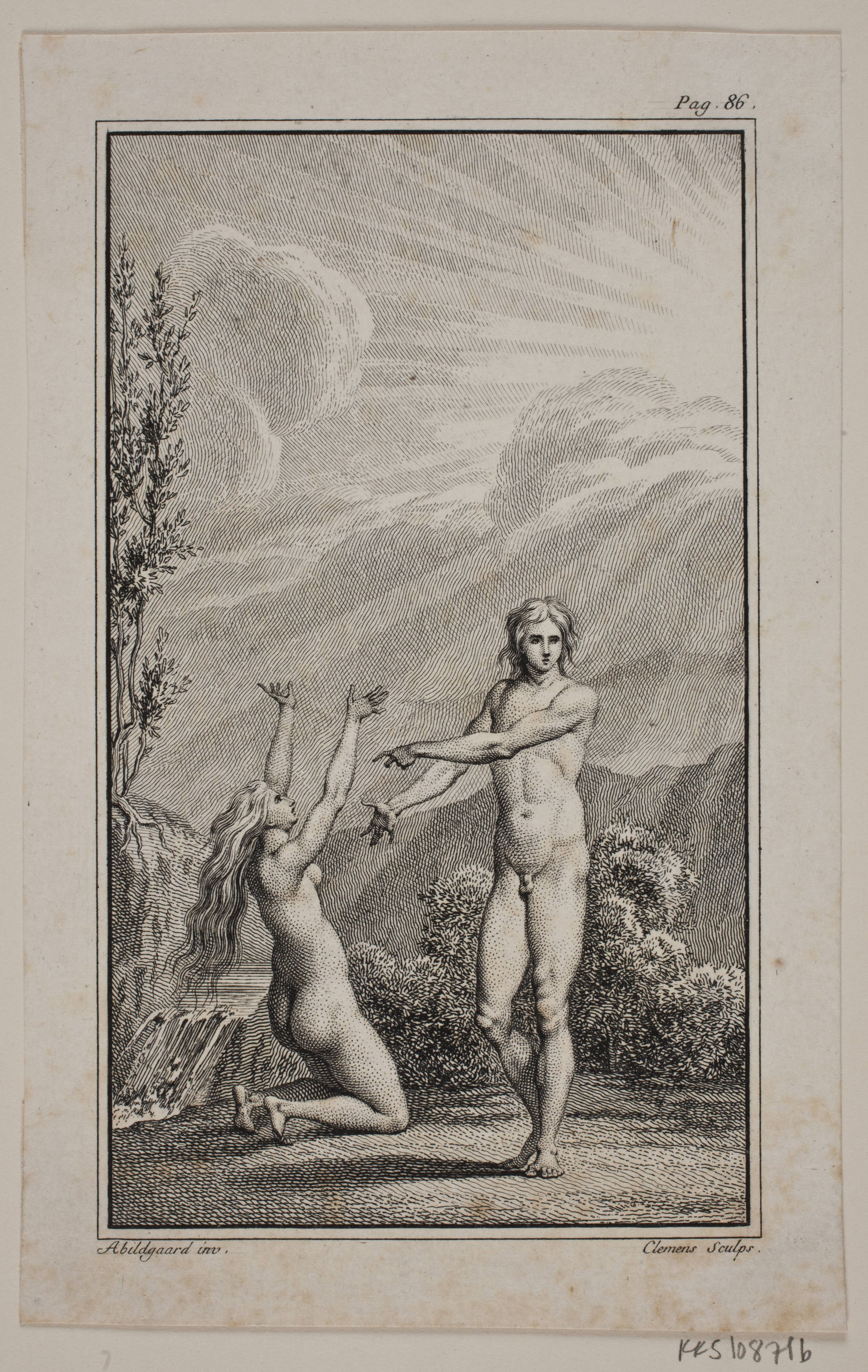 Illustration til Johannes Ewalds "Adam og Eva" II