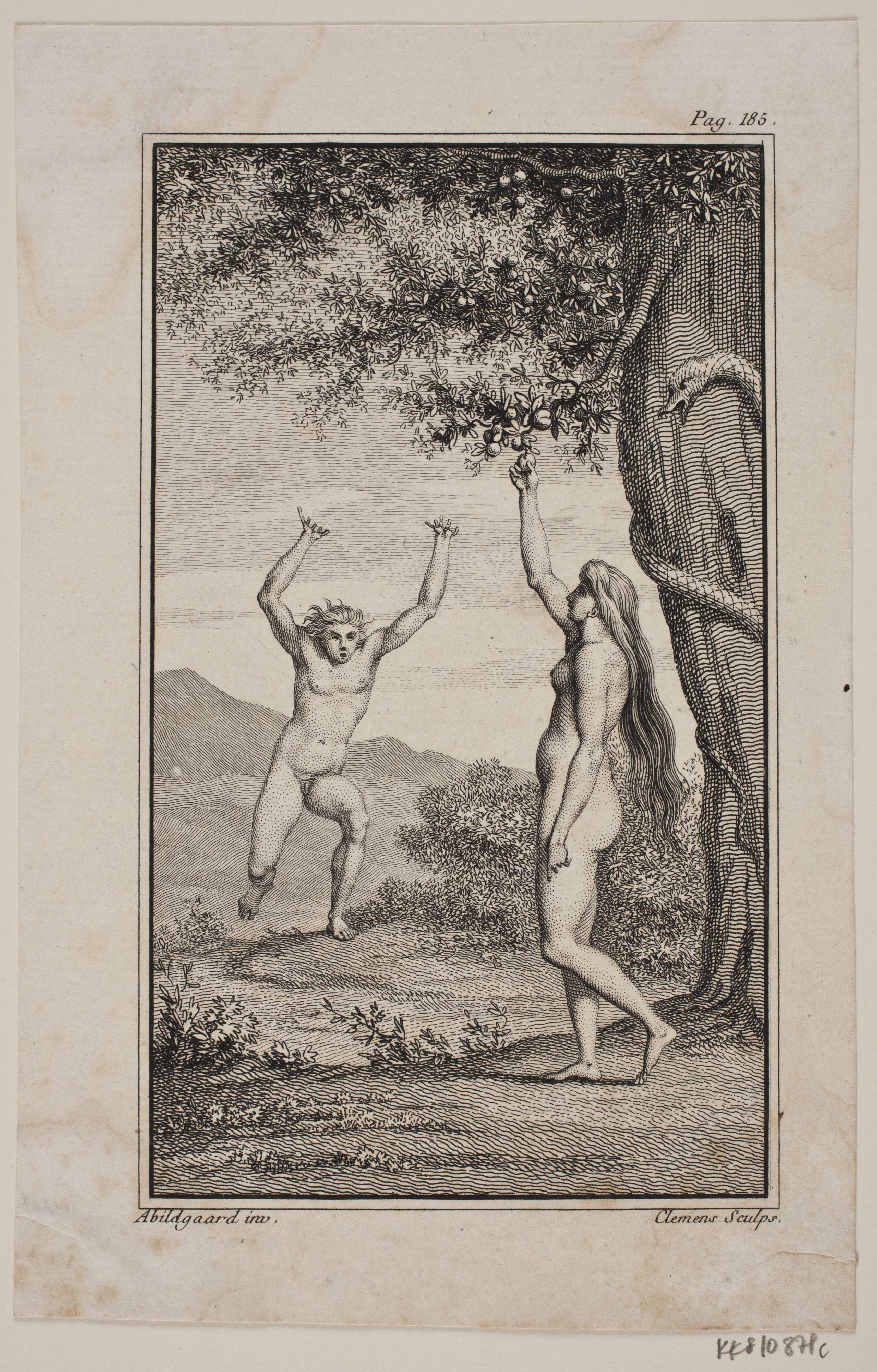 Illustration til Johannes Ewalds "Adam og Eva" III