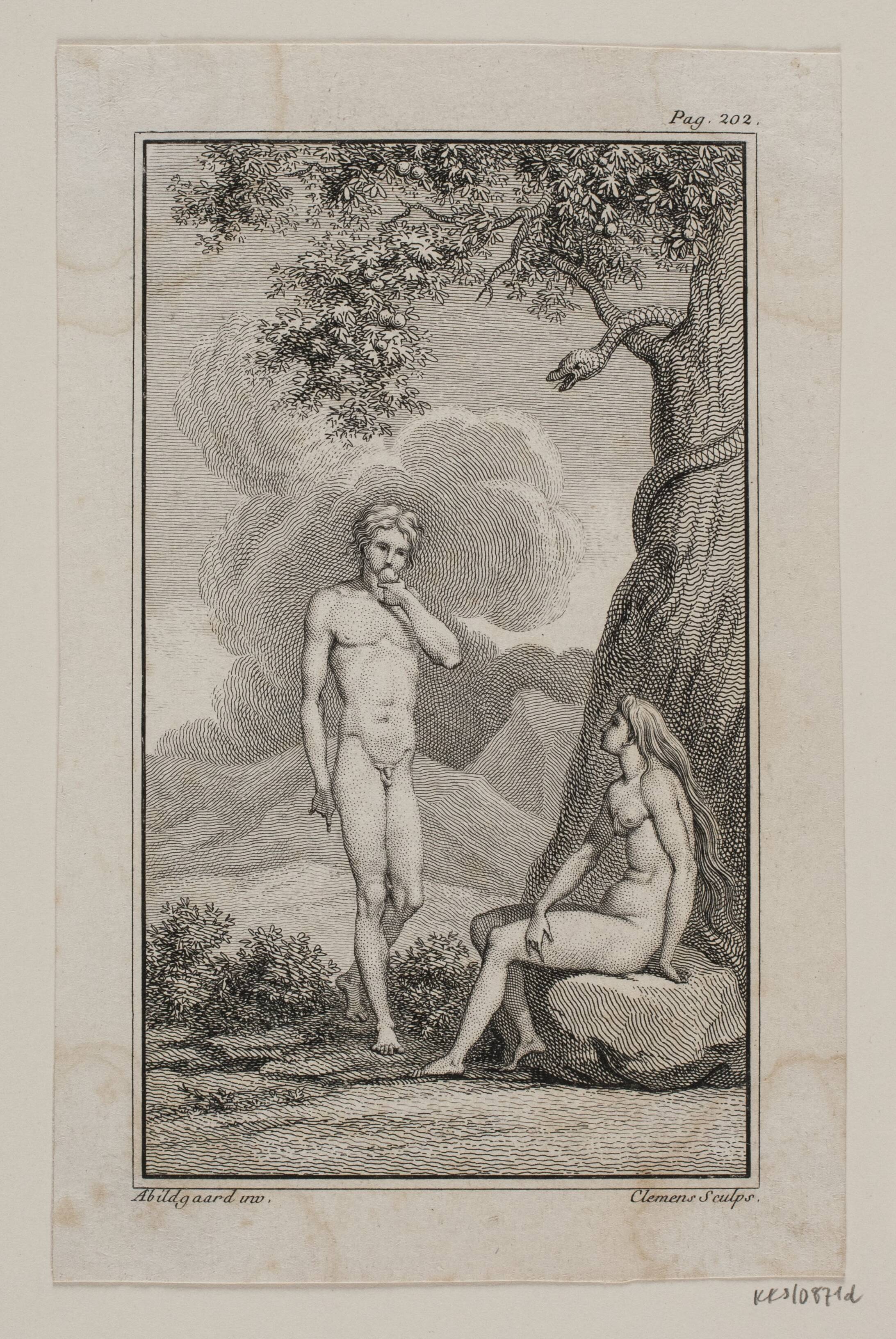 Illustration til Johannes Ewalds "Adam og Eva" IV