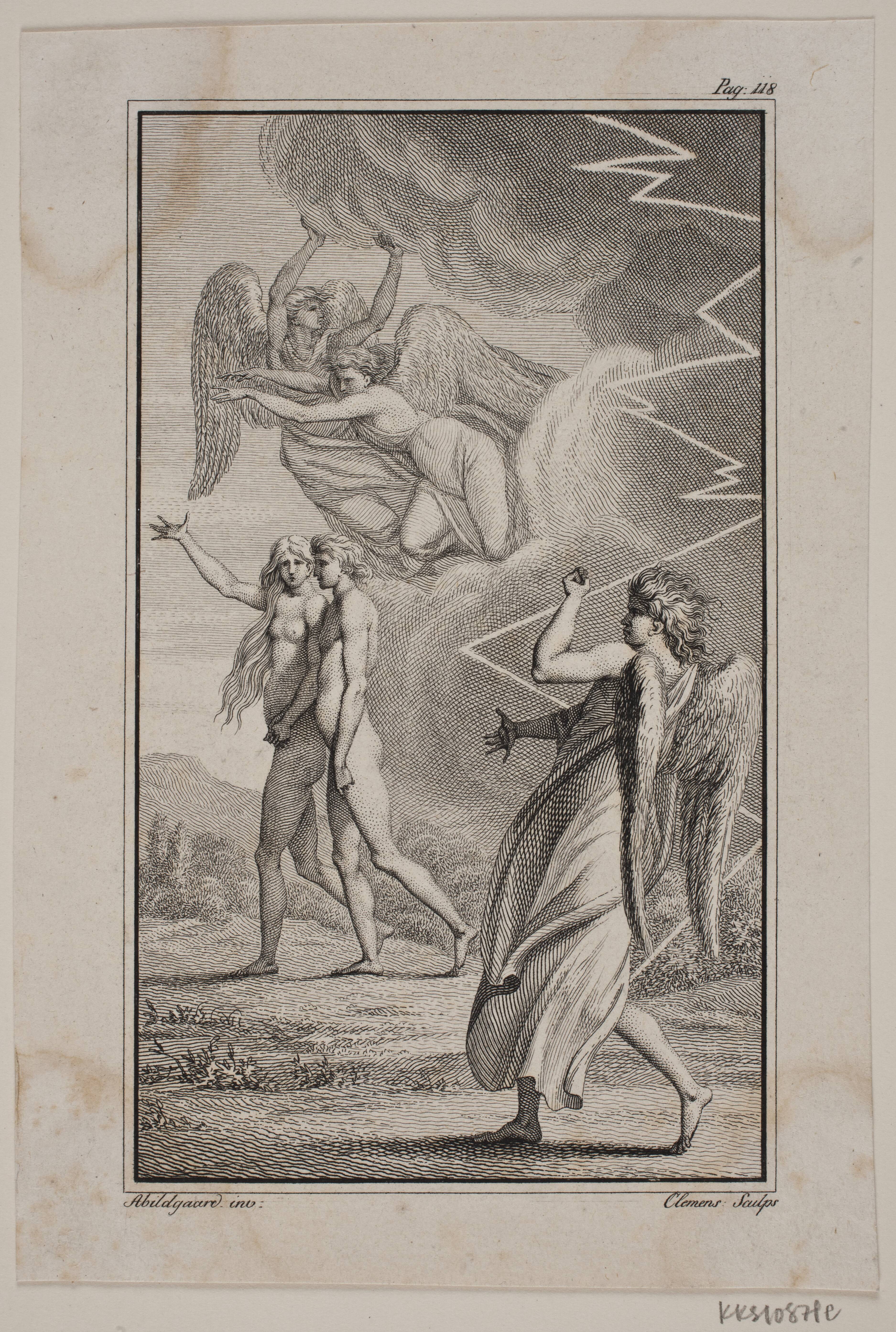 Illustration til Johannes Ewalds "Adam og Eva" V