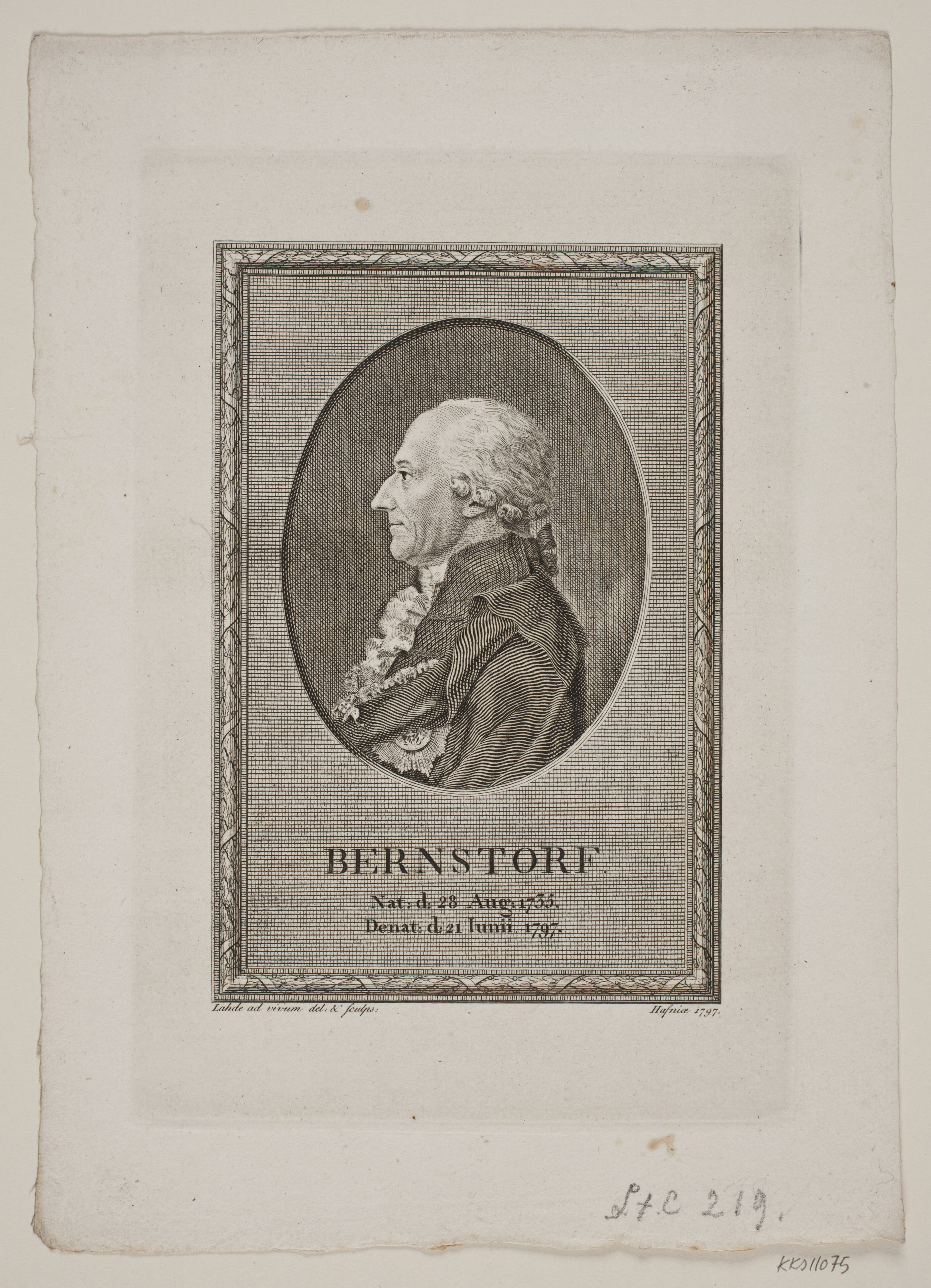 Portræt af Bernstorf