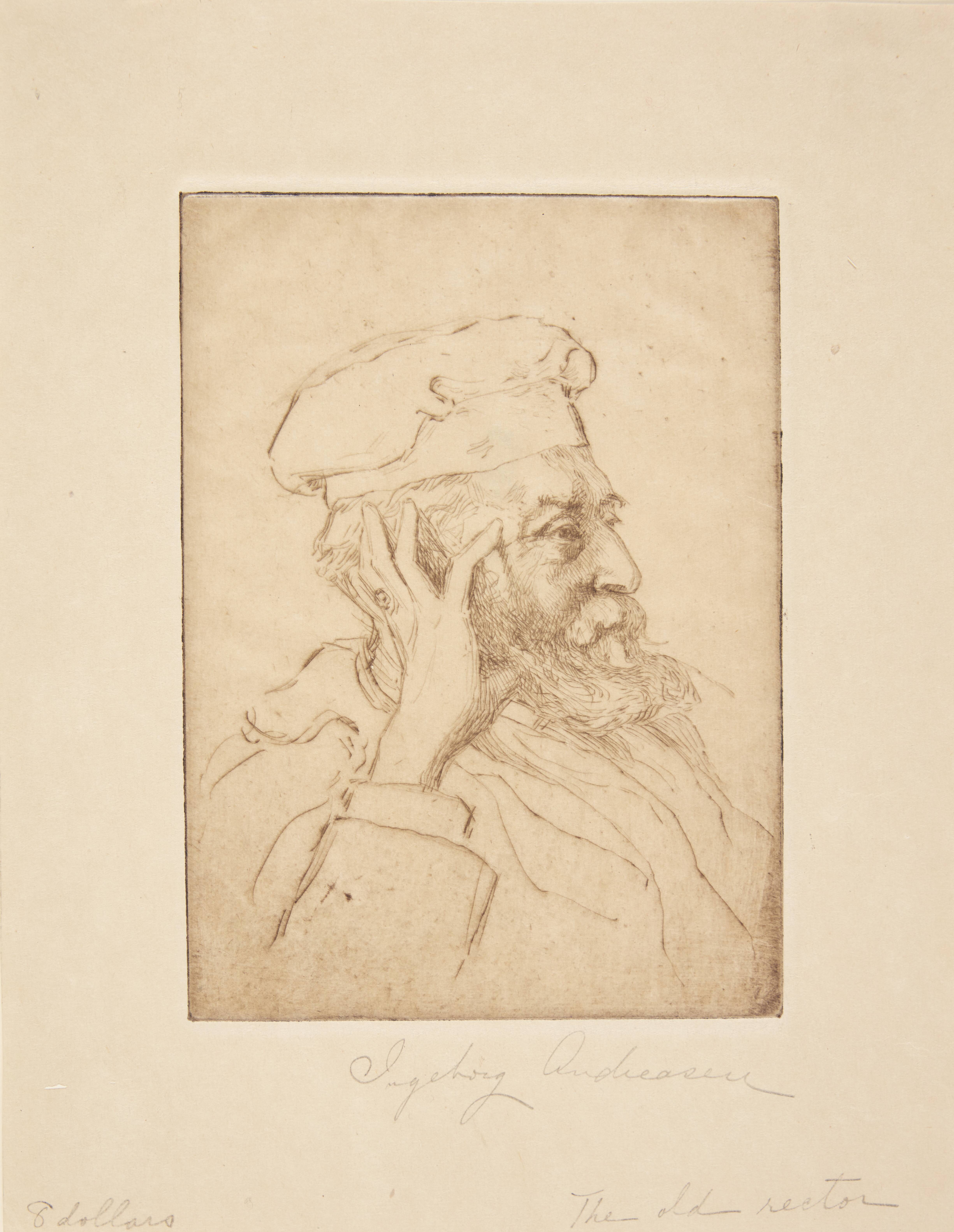 "The old rector" (portræt af Sigurd Müller)