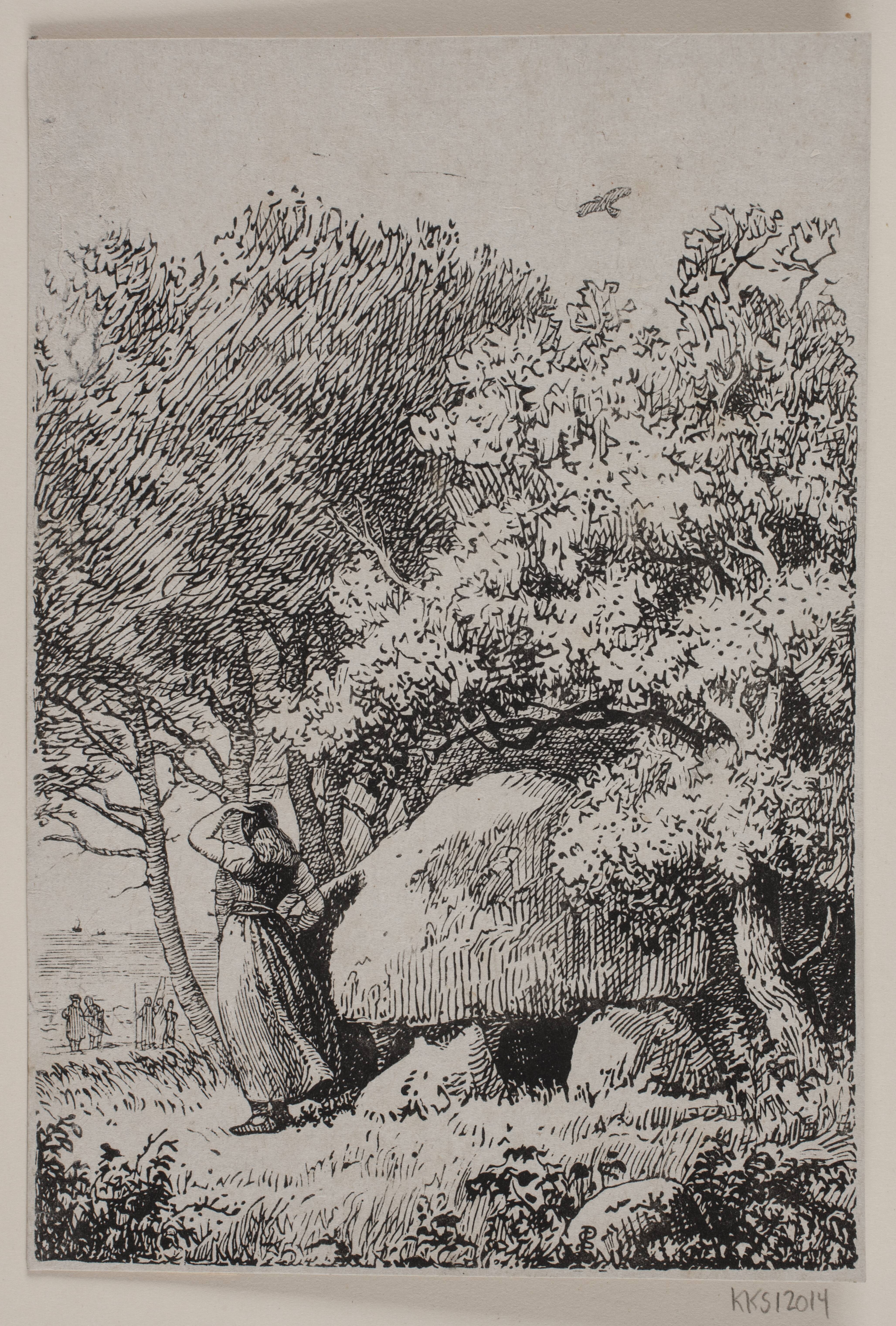 Illustration til "Gudruns Hævn" i Gæa, Æsthetisk Aarbog, 1845
