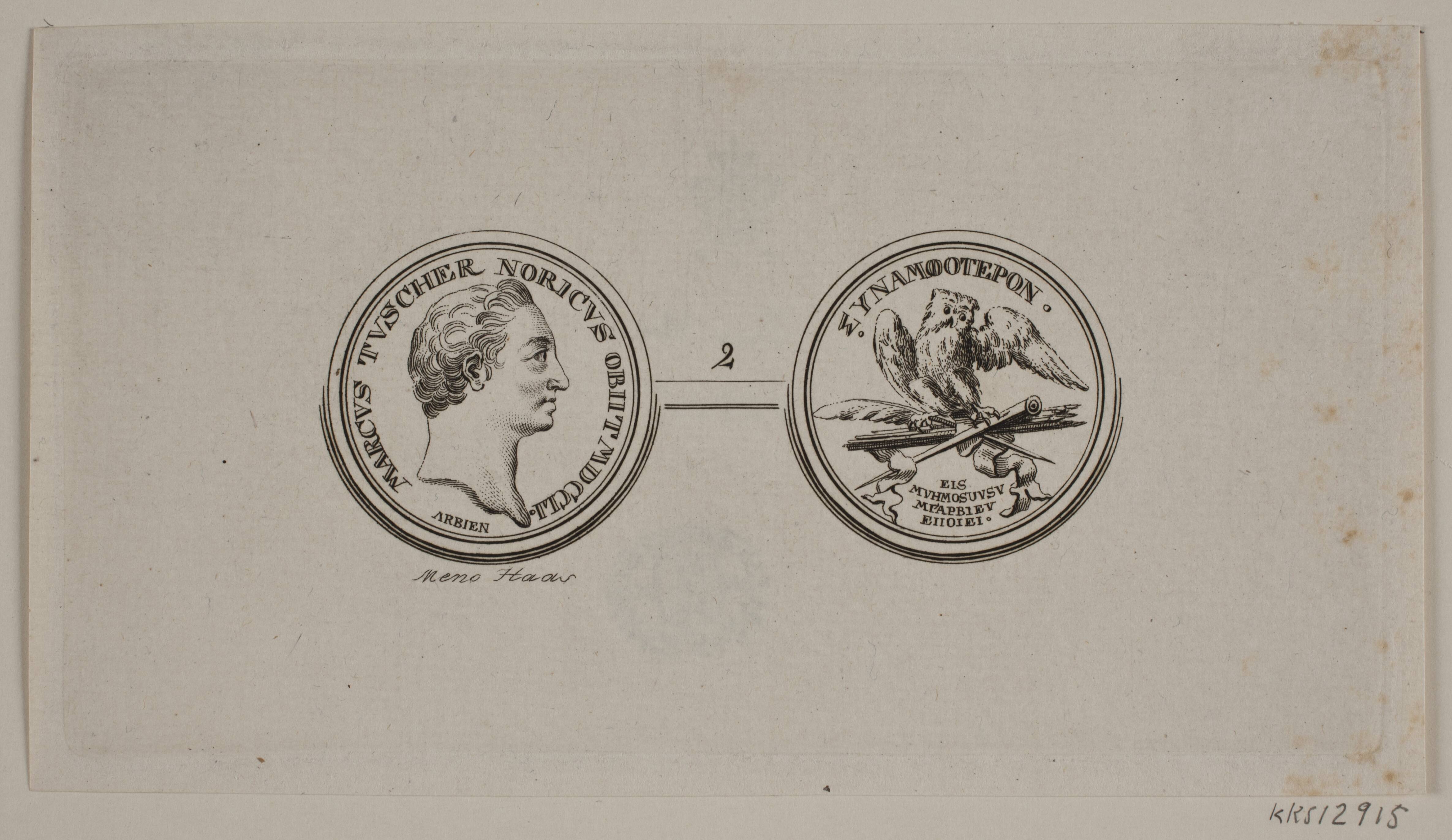 Medaille. Carl Marcus Tuscher