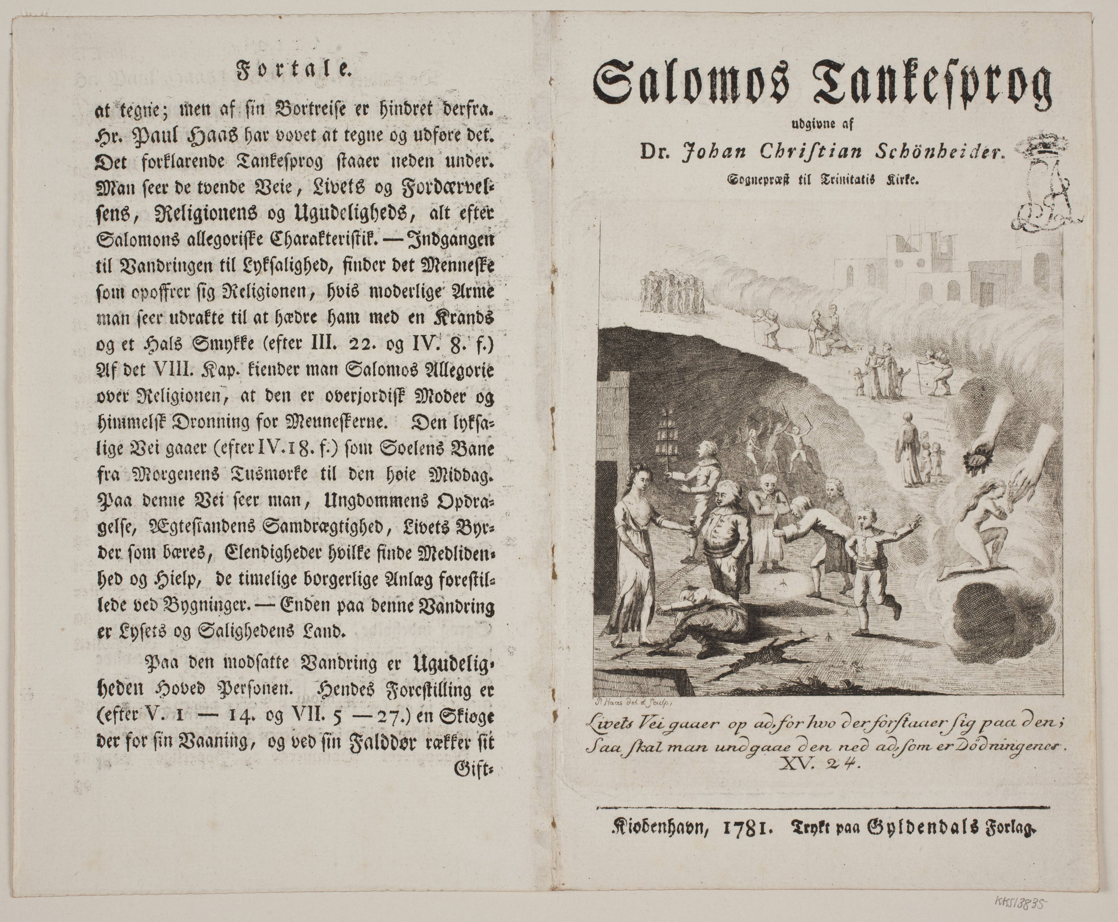 Titelblad til "Salomos tankesprog"