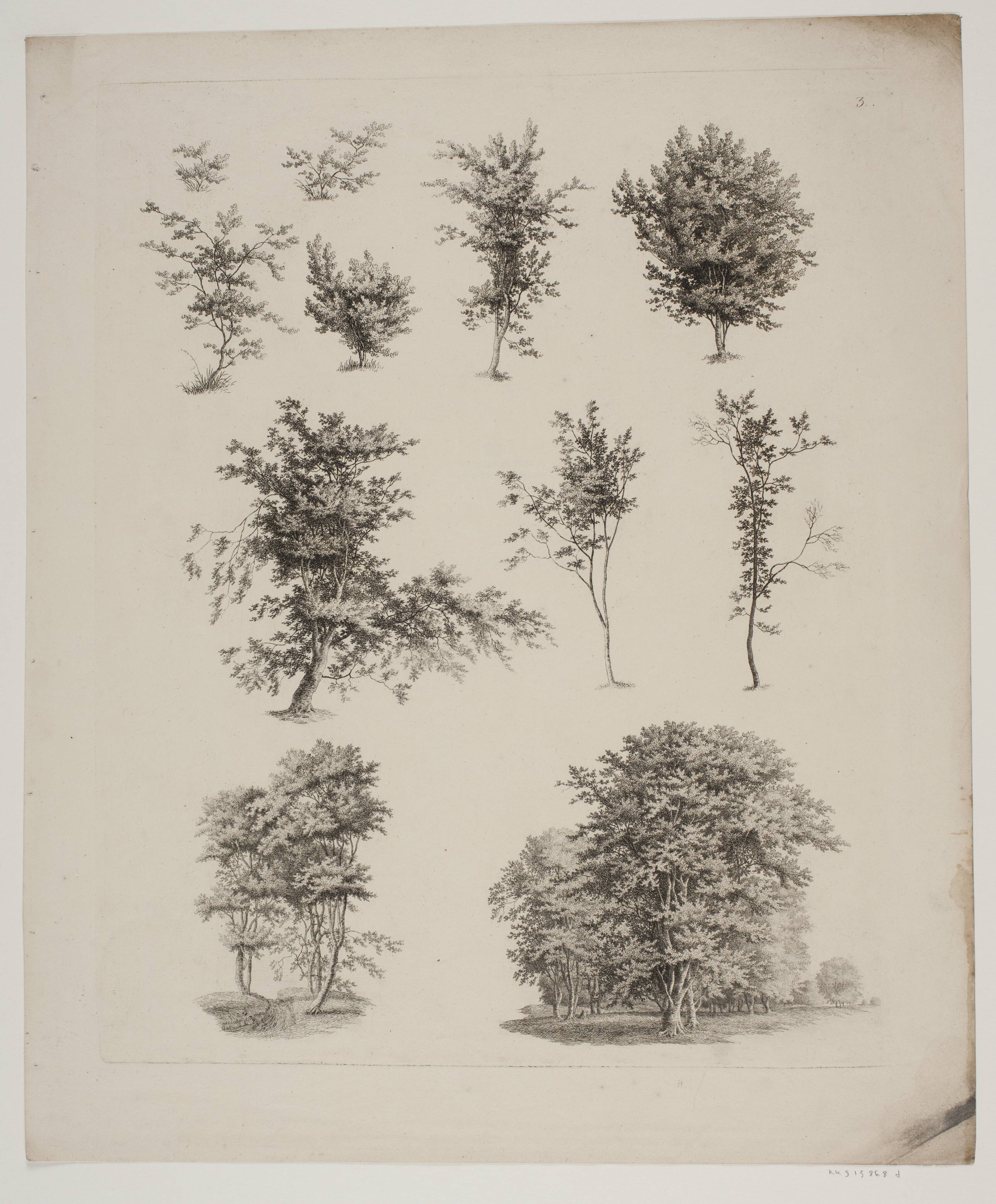 "Studier efter Naturen med Hensyn til Landskabstegning af S.H. Petersen", nr. 3