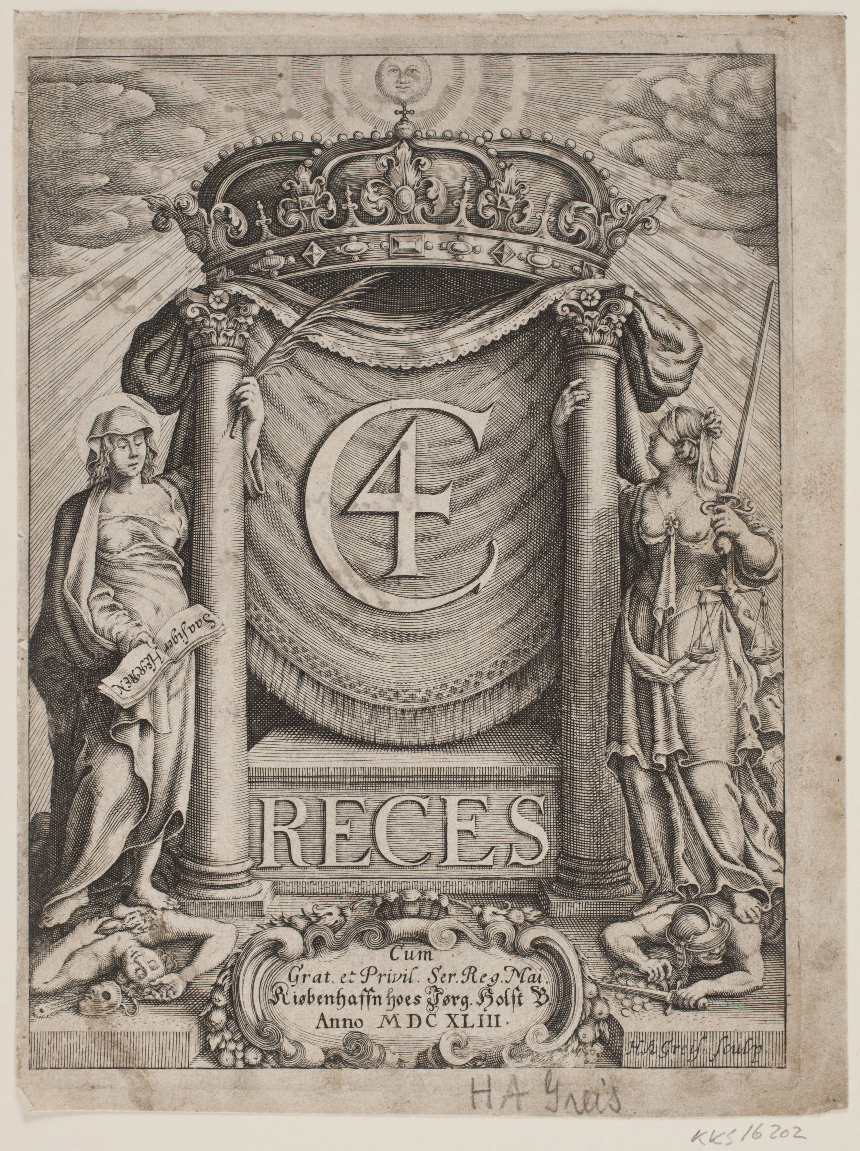 Titelblad til Christian IV Reces 1643
