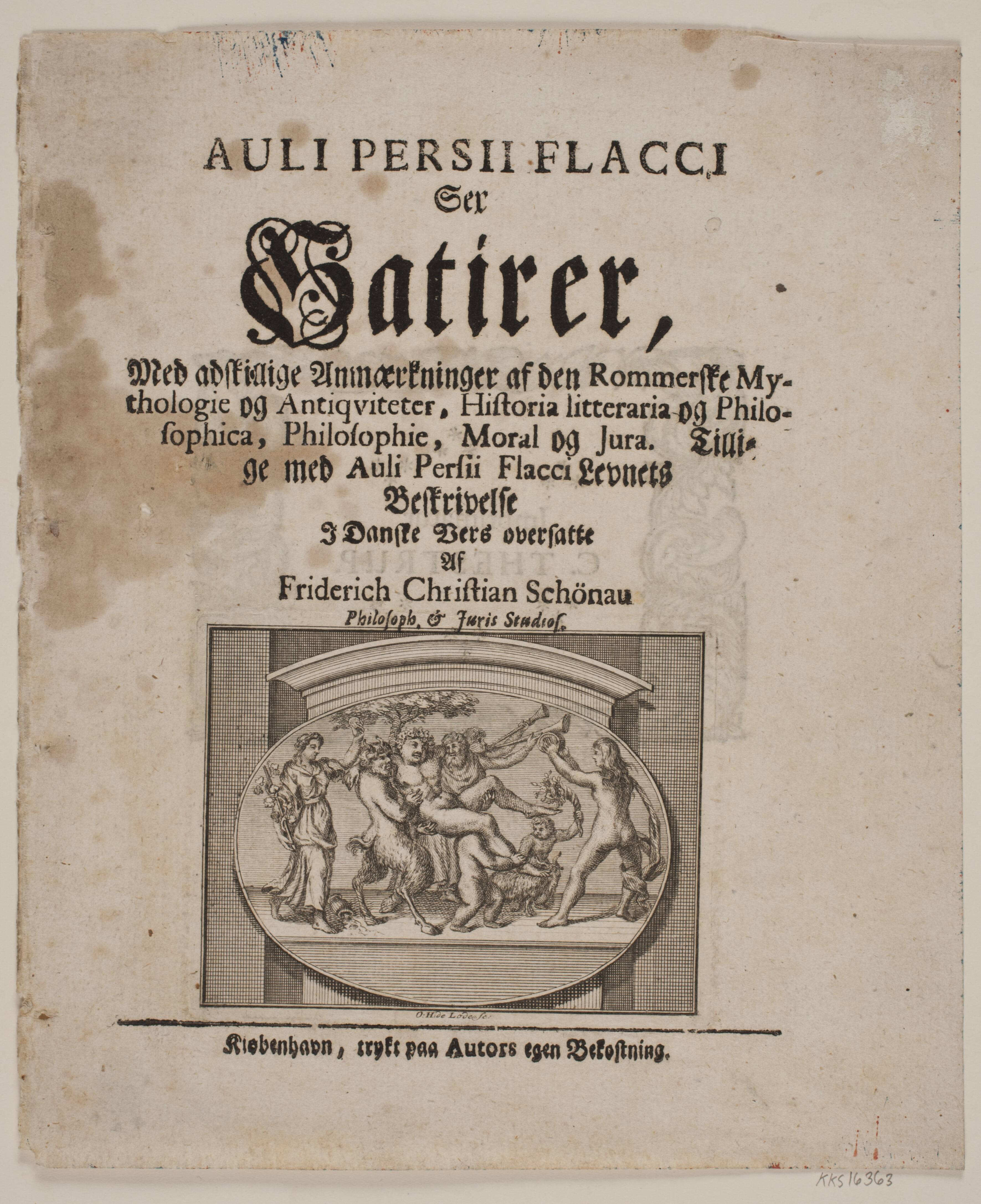 Titelblad til Persius' Satirer
