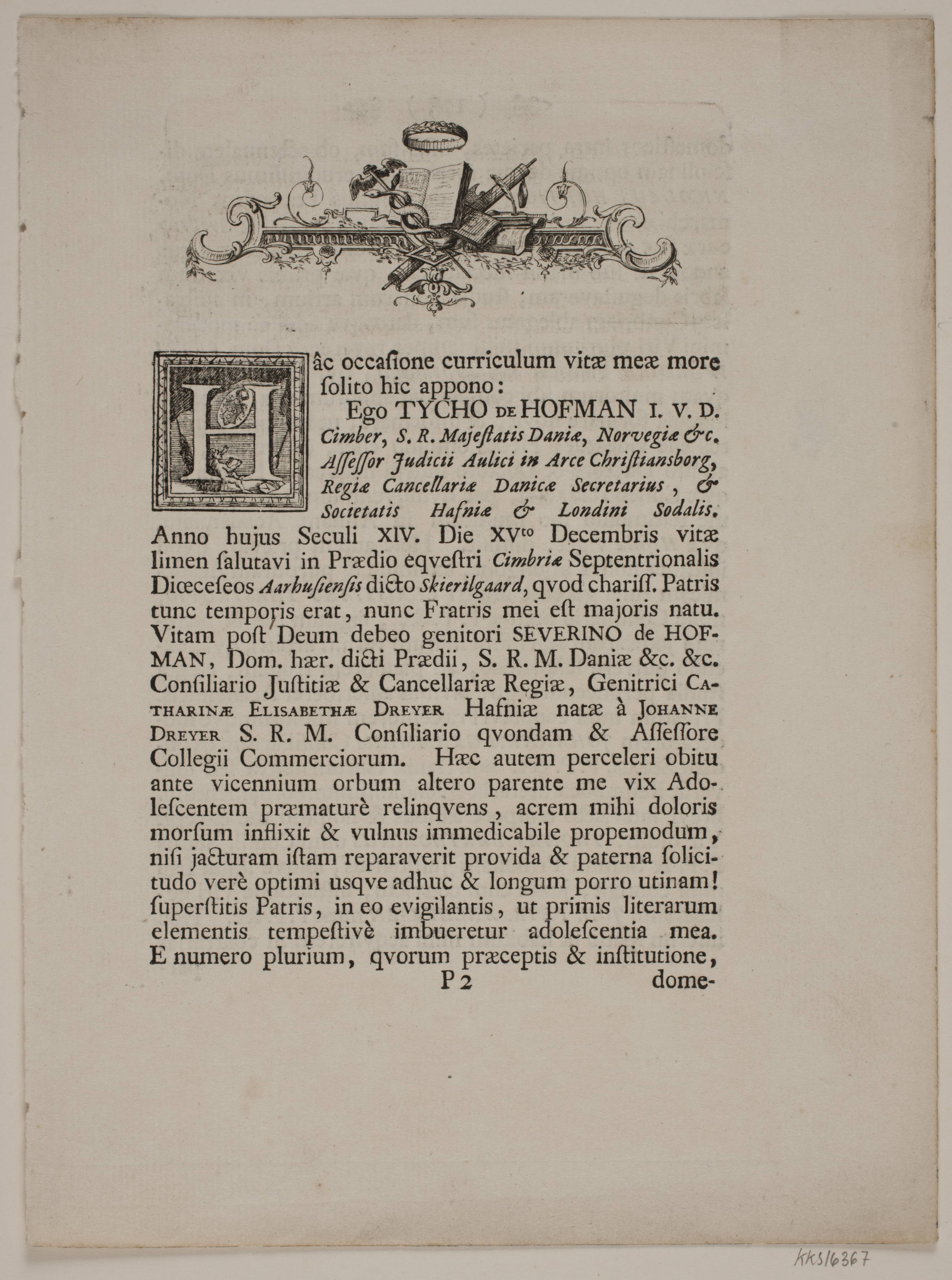 Vignet med Bog, Krans og Fasces