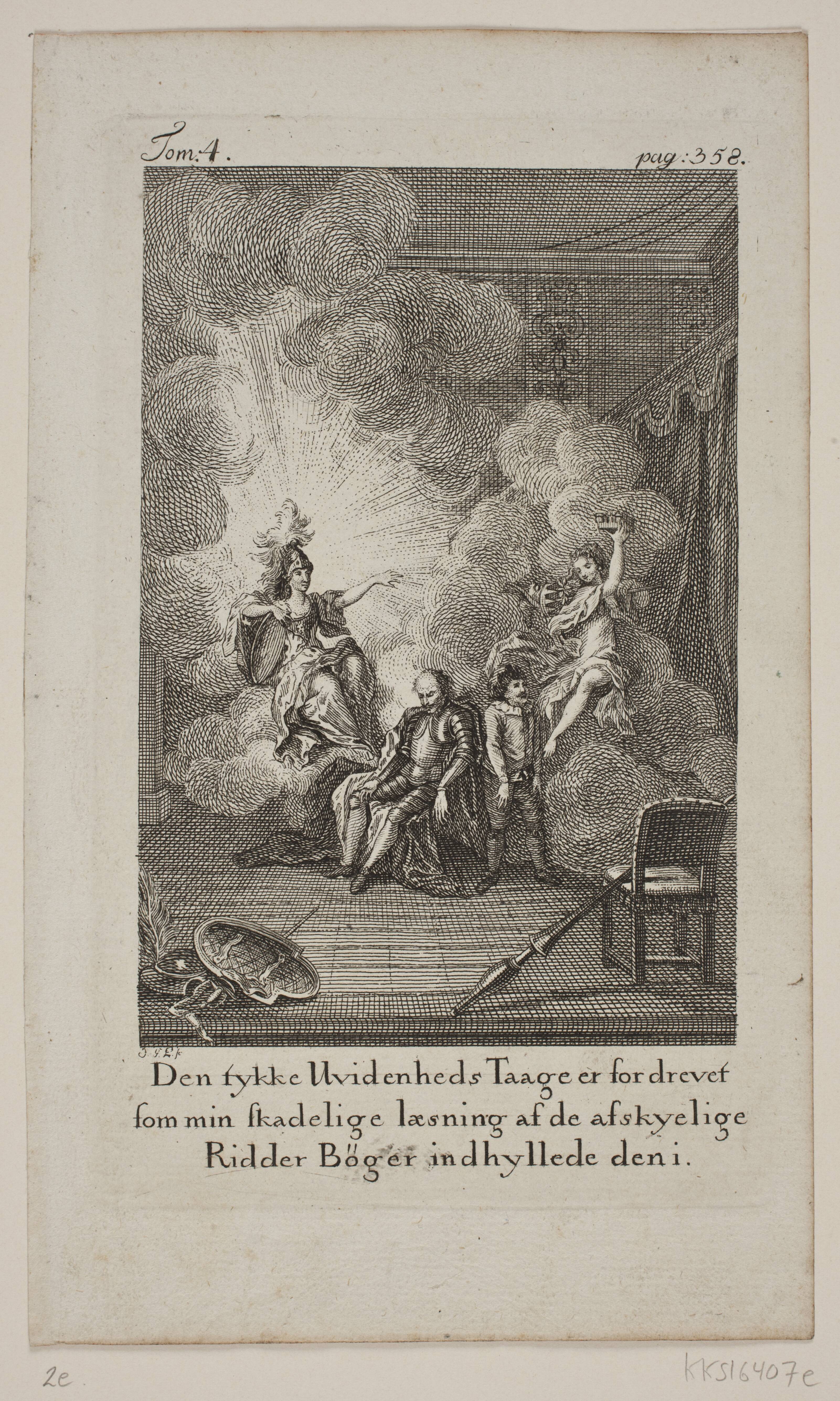 Illustration til Cervantes "Don Quijote", bind 4, p. 358