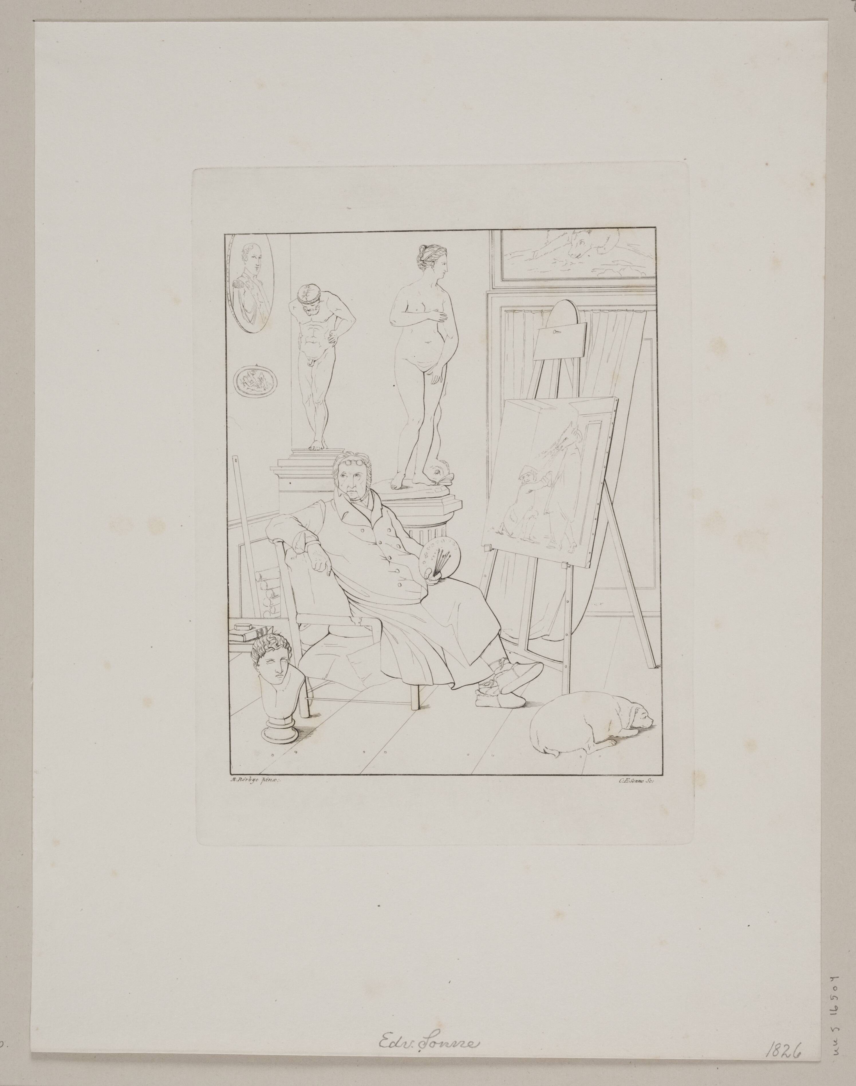 C.A. Lorentzen i sit atelier