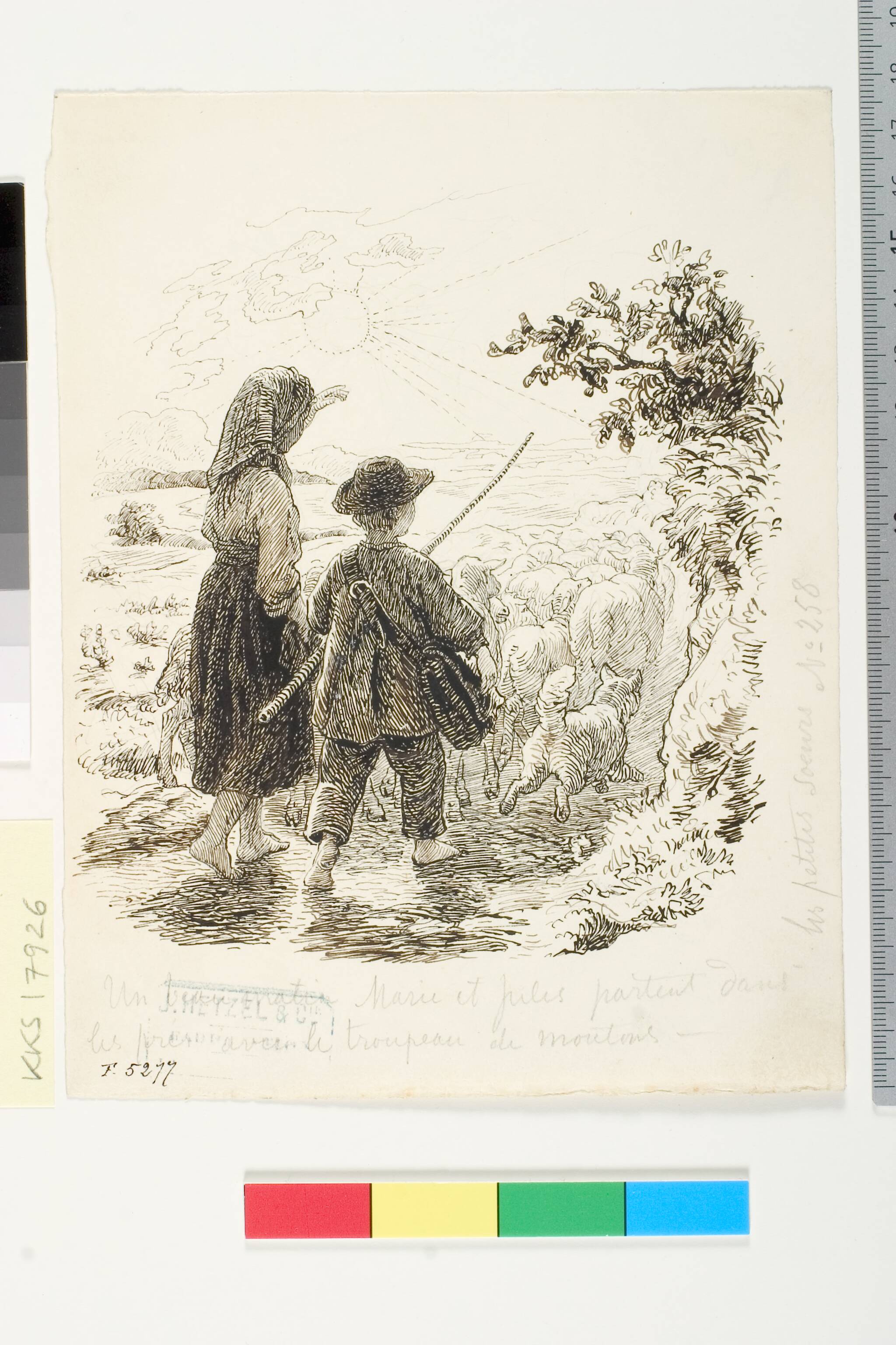 Marie og Jujules som fårehyrder