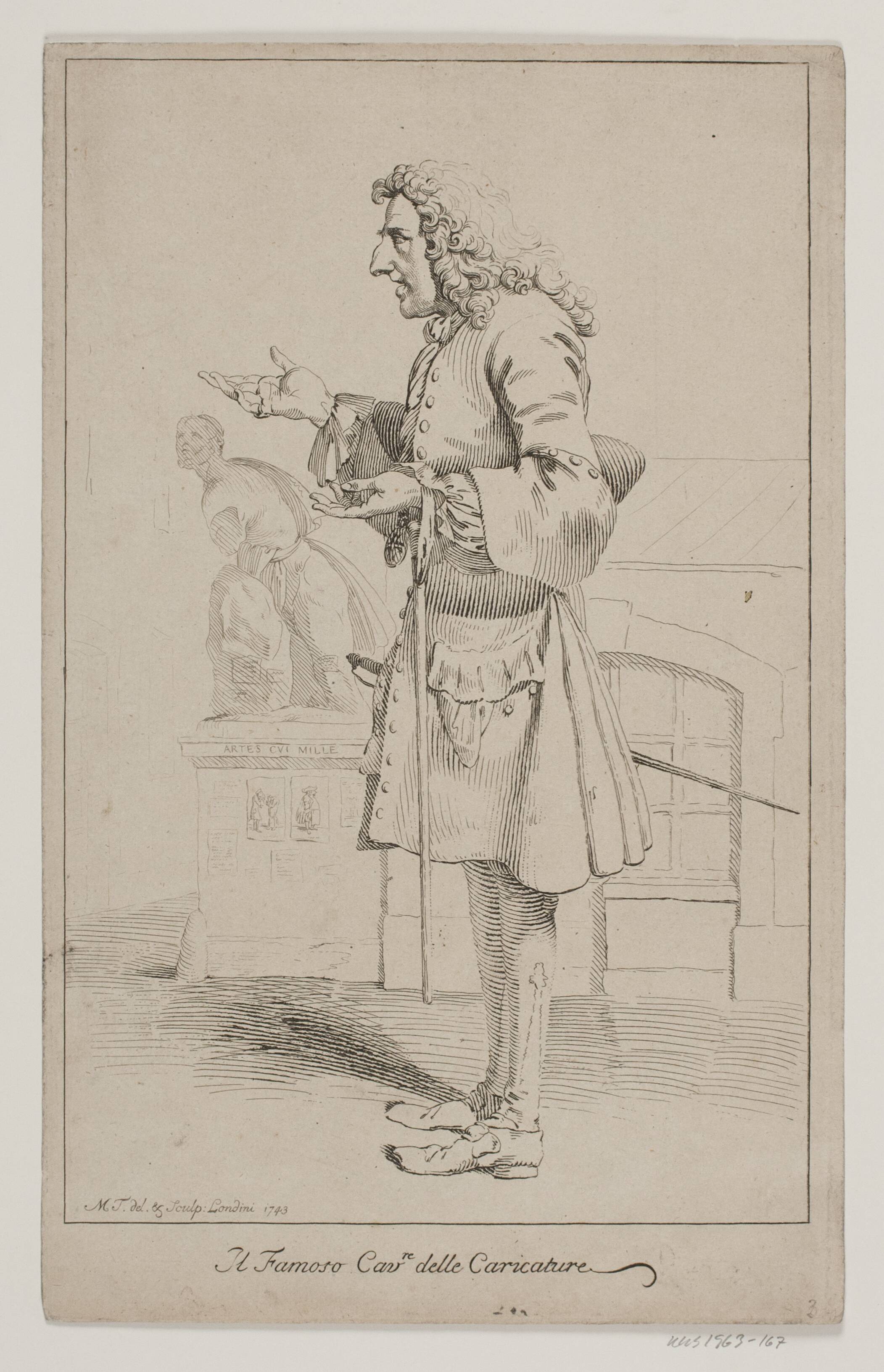 "Il famoso Cavre delle Caricature". Portræt af Pier Leone Ghezzi (1674-1755)