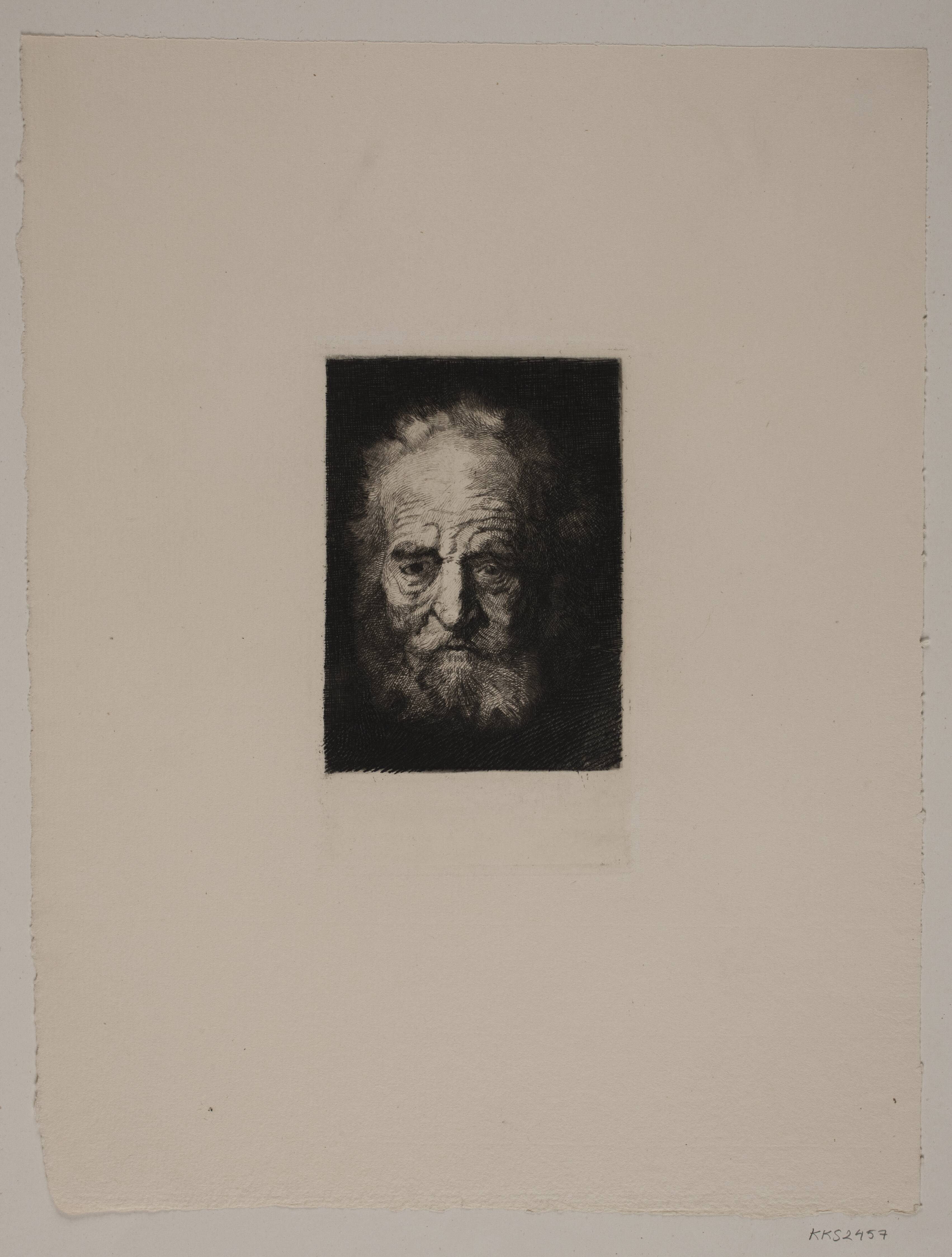 Oldingehoved. Studie efter Rembrandt