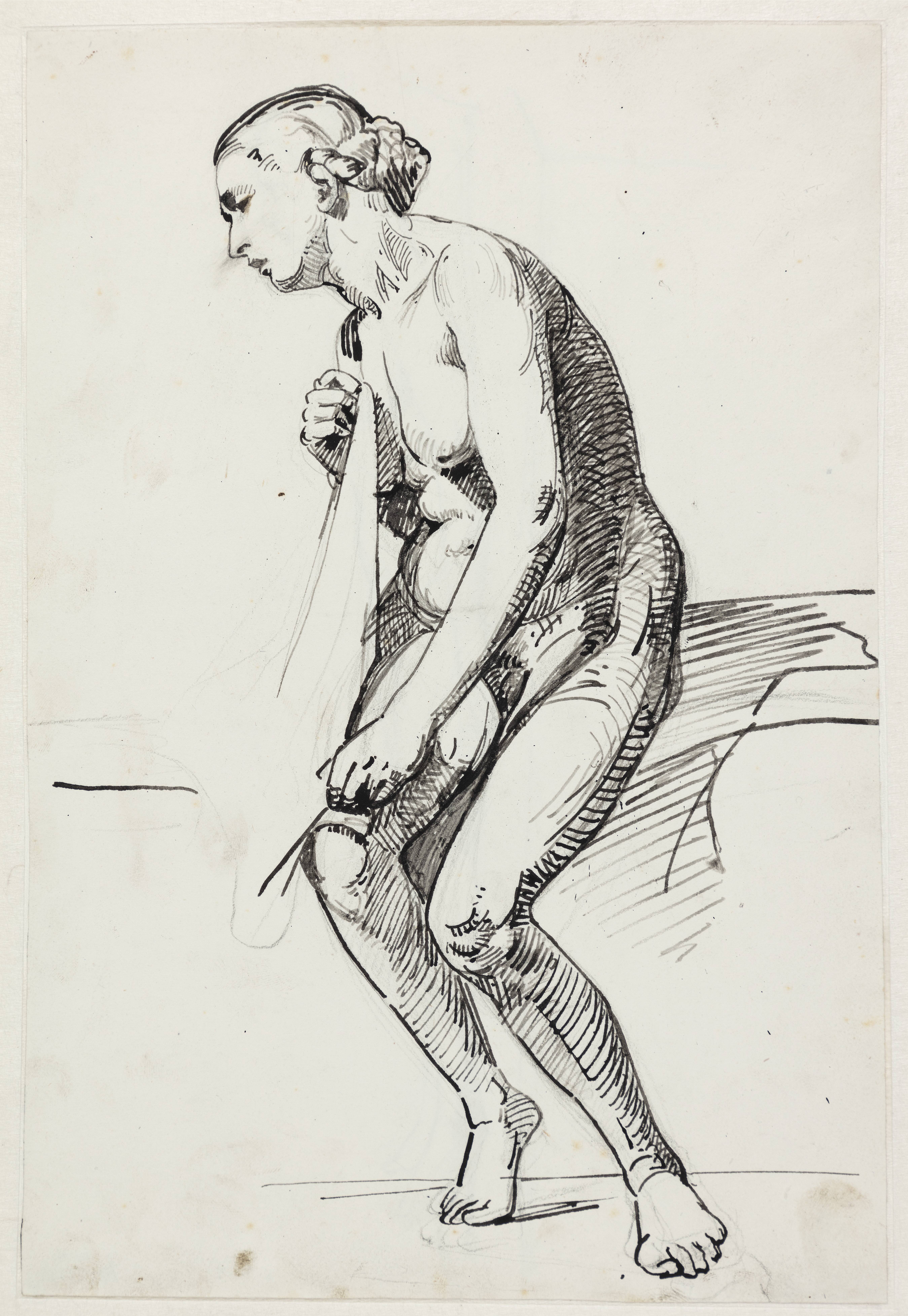 Studier til museets maleri "Jairi datter" (kms835)