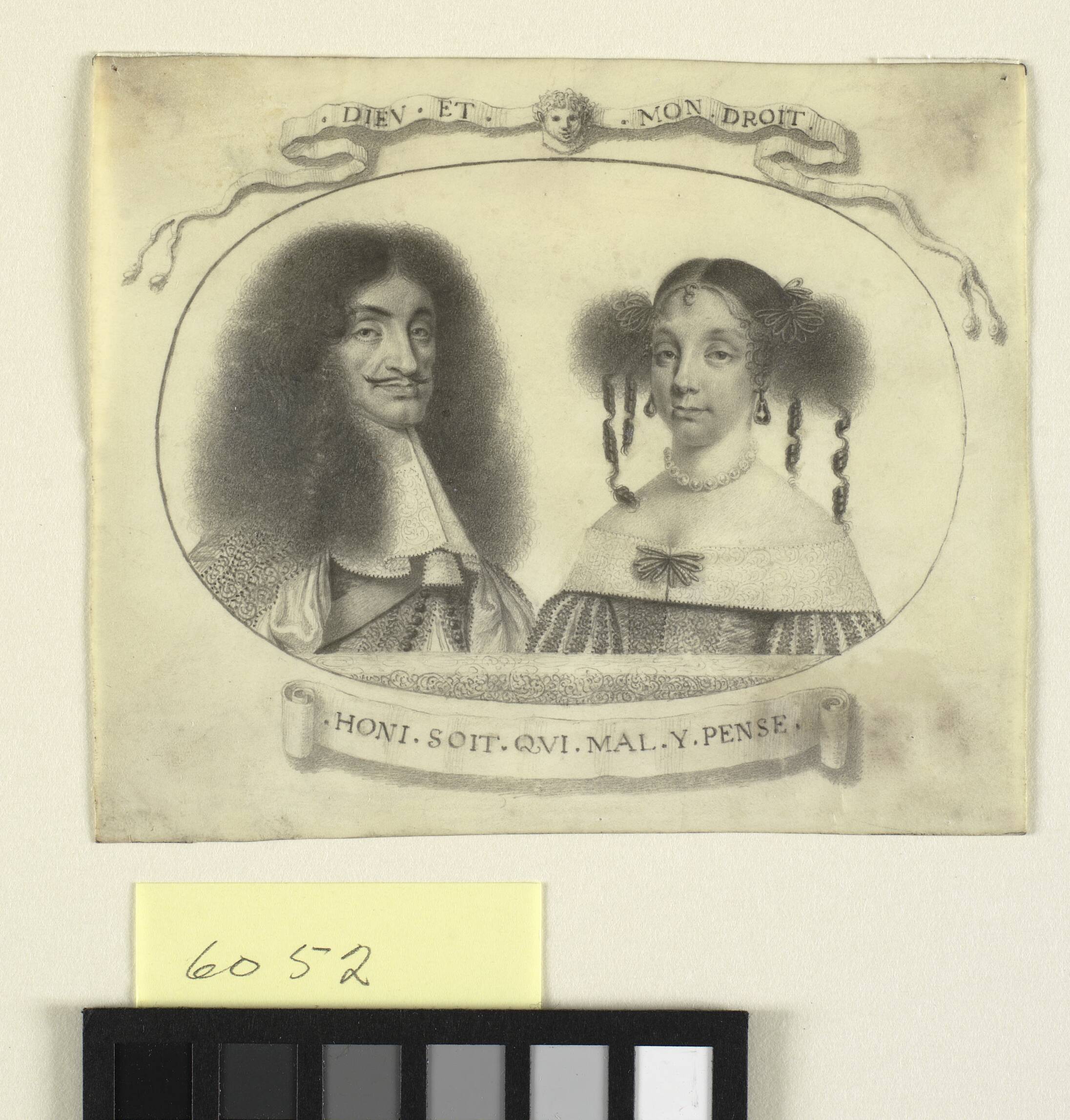 Portrait of Charles II and his queen Catharine of Braganza