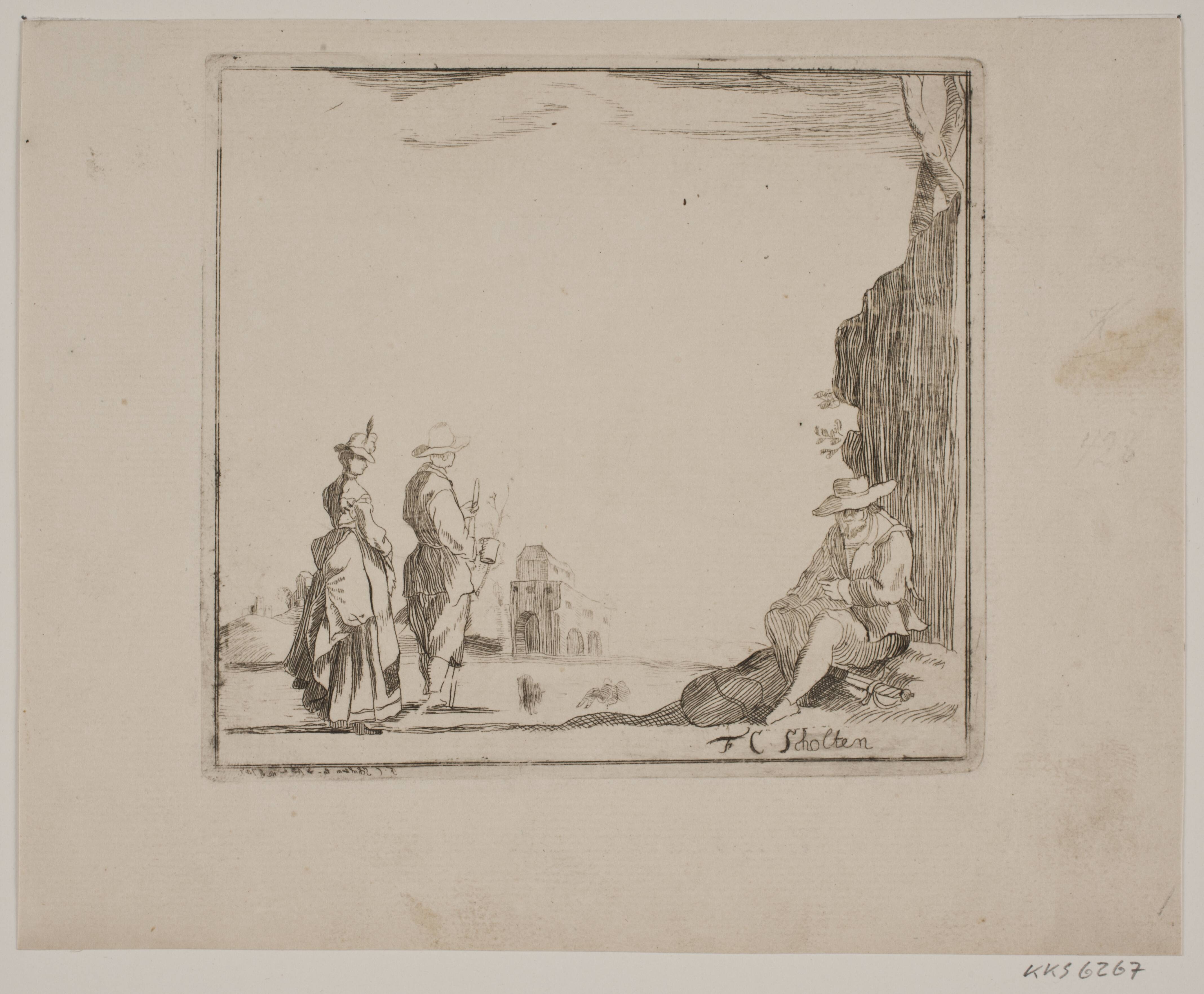 Landskab med figurer