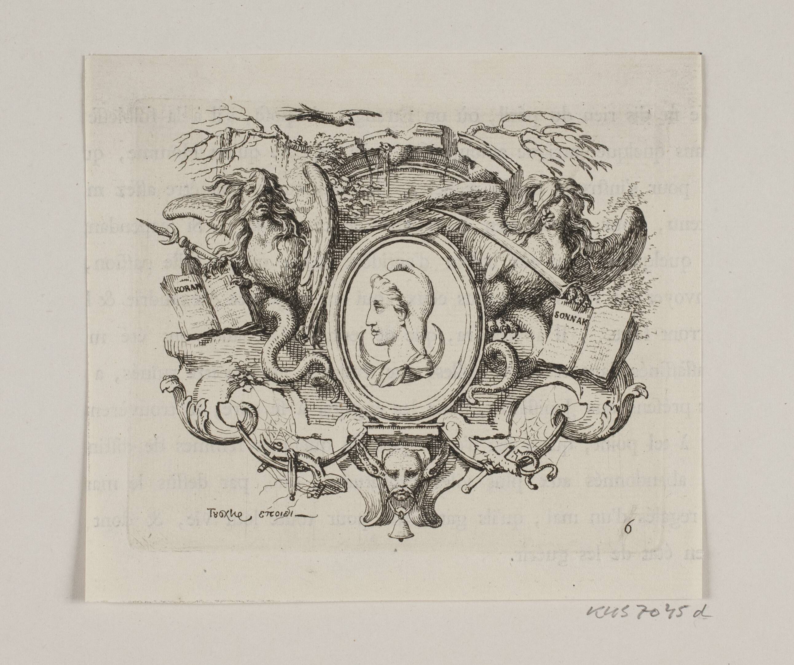 Vignet til Frederik Lodvig Norden, "Voyage d'Egypte et de Nubie", København 1755