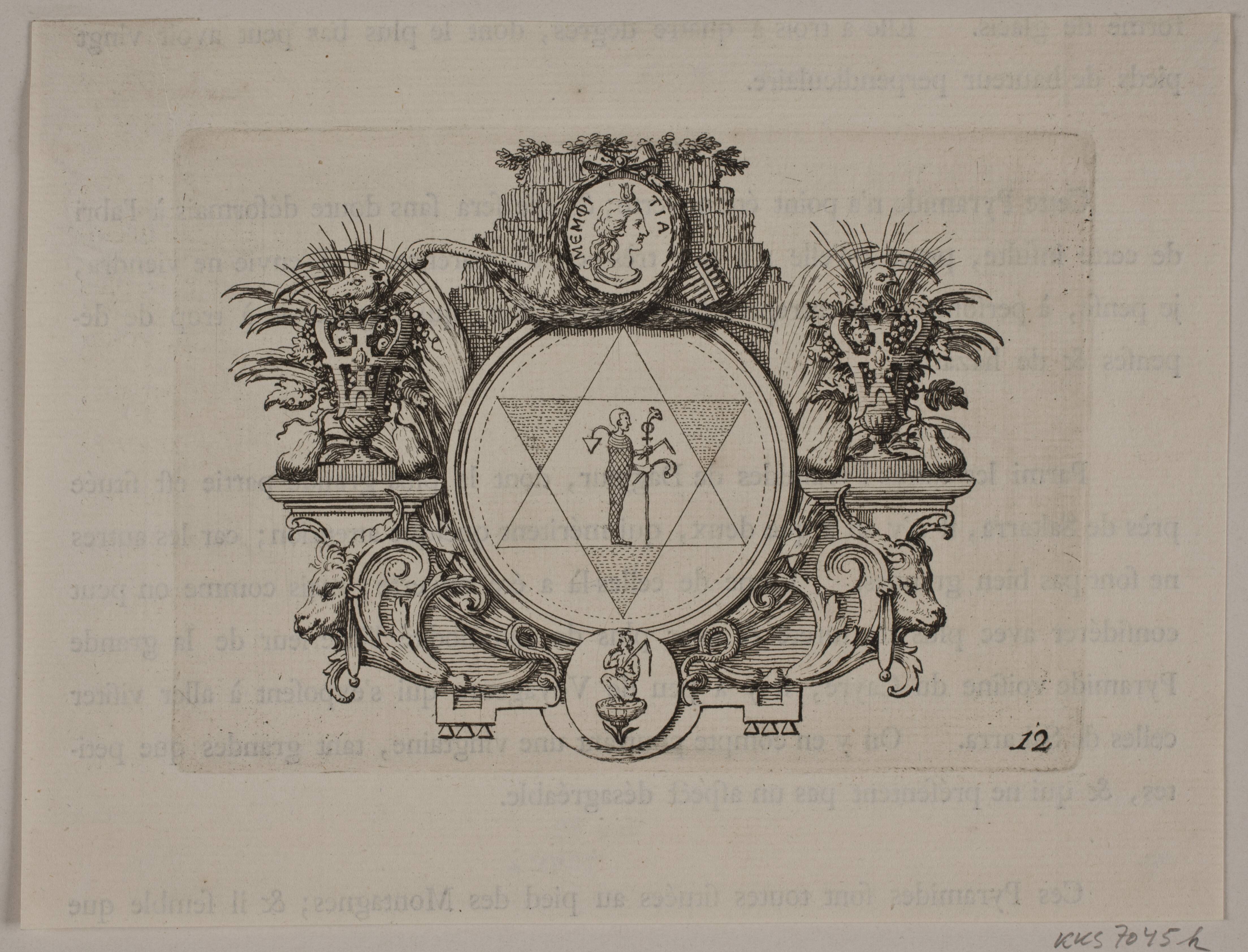 Vignet til Frederik Lodvig Norden, "Voyage d'Egypte et de Nubie", København 1755