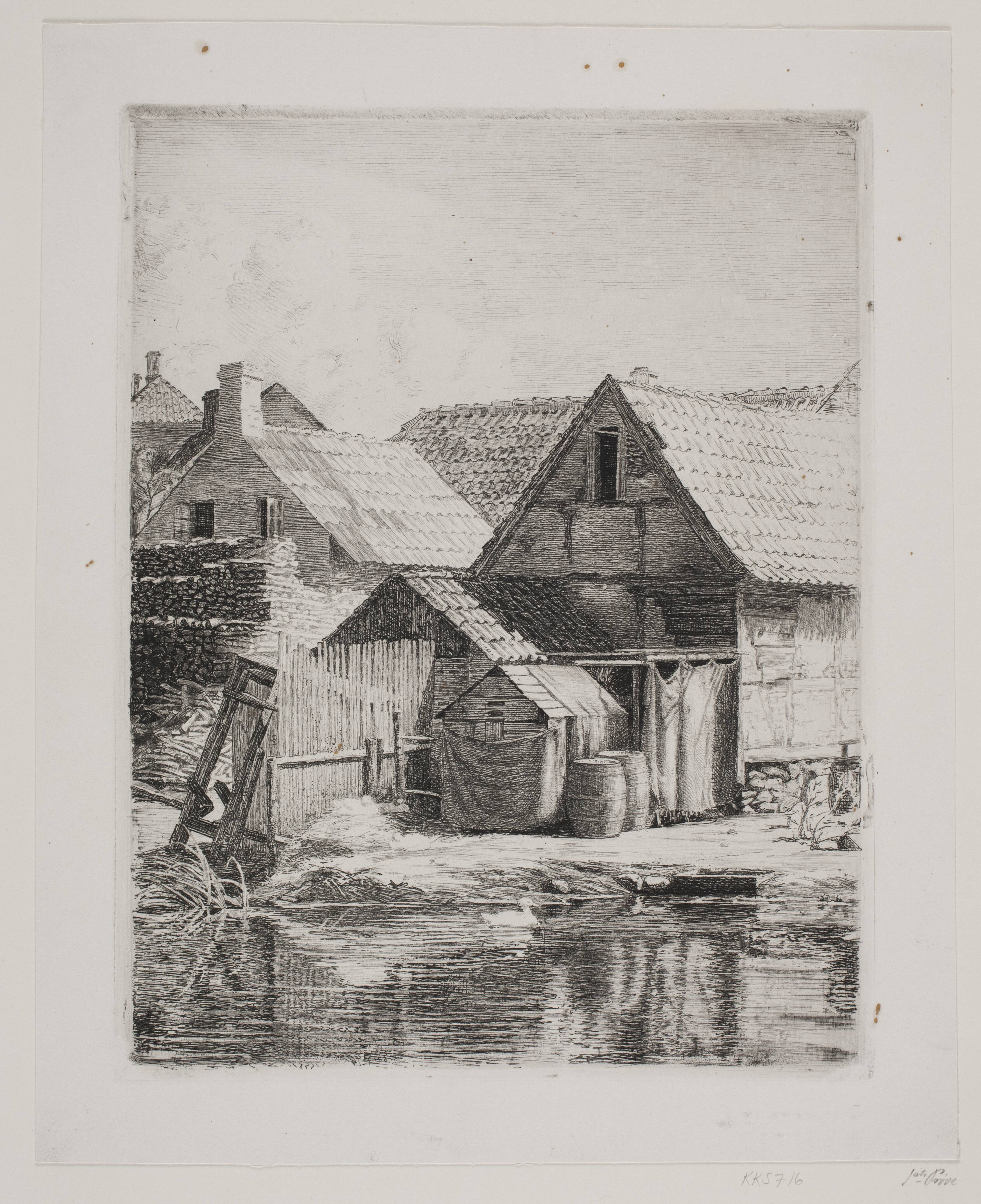 Gamle huse, fra Hellebæk