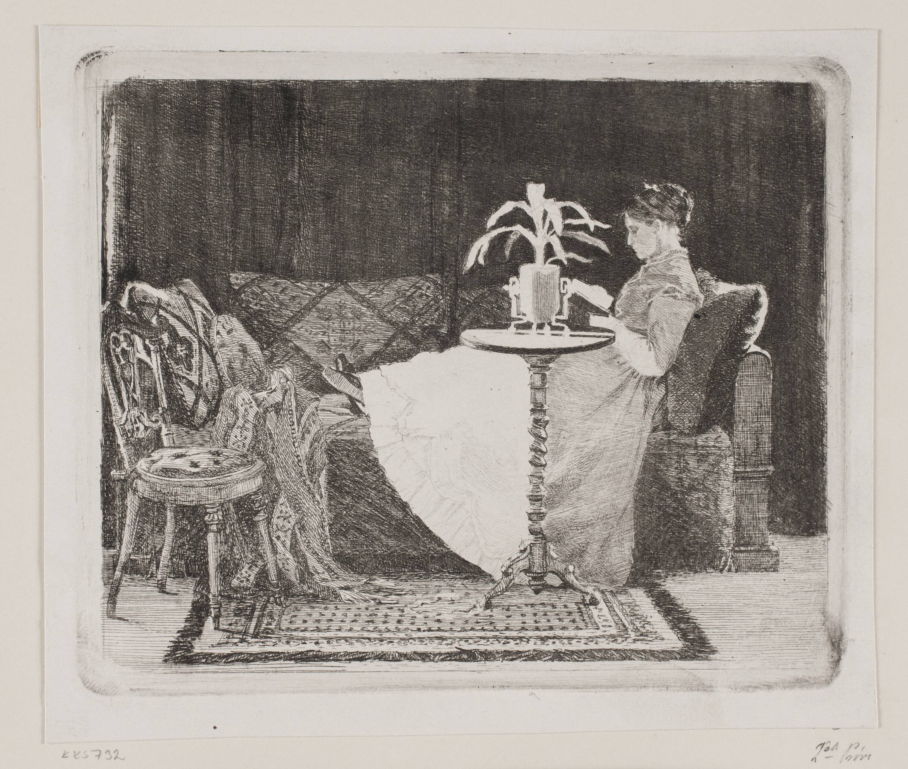 Læsende dame