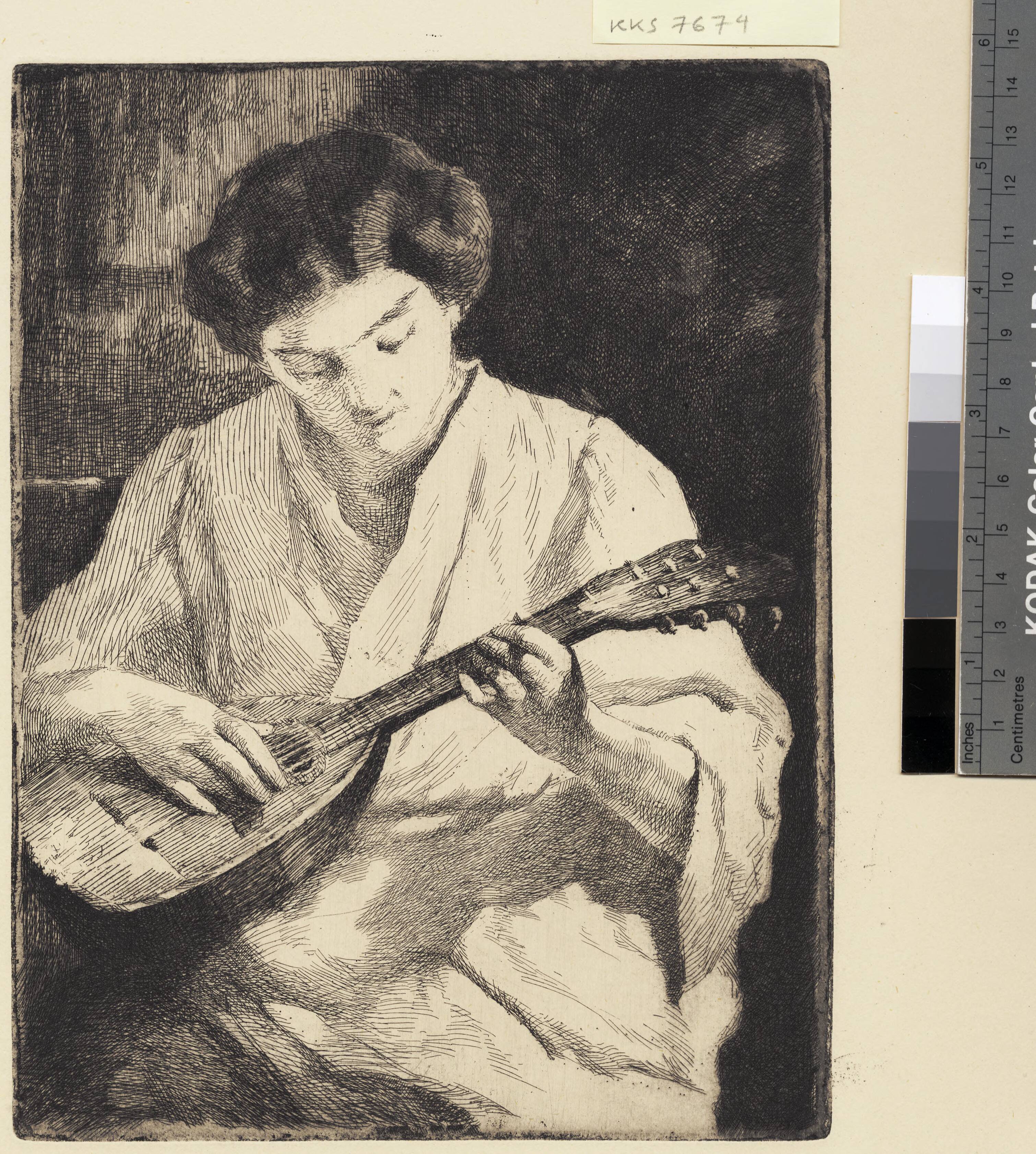 Mandolinspillende dame