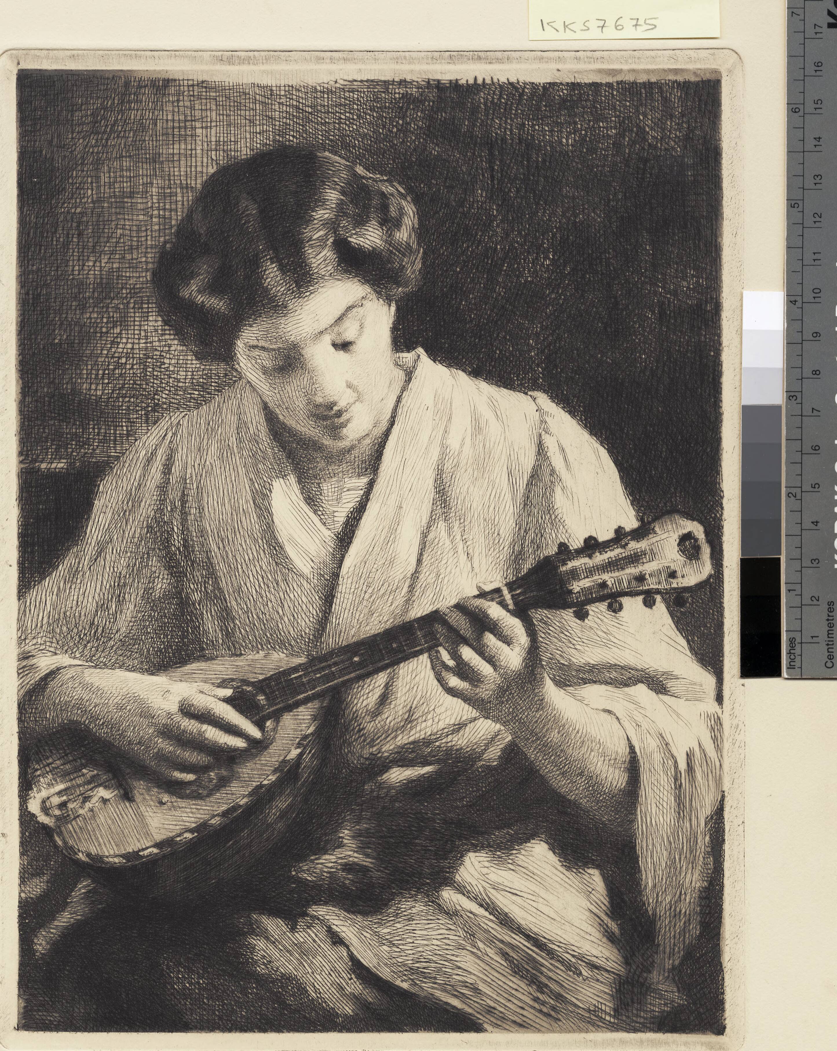 Mandolinspillende dame