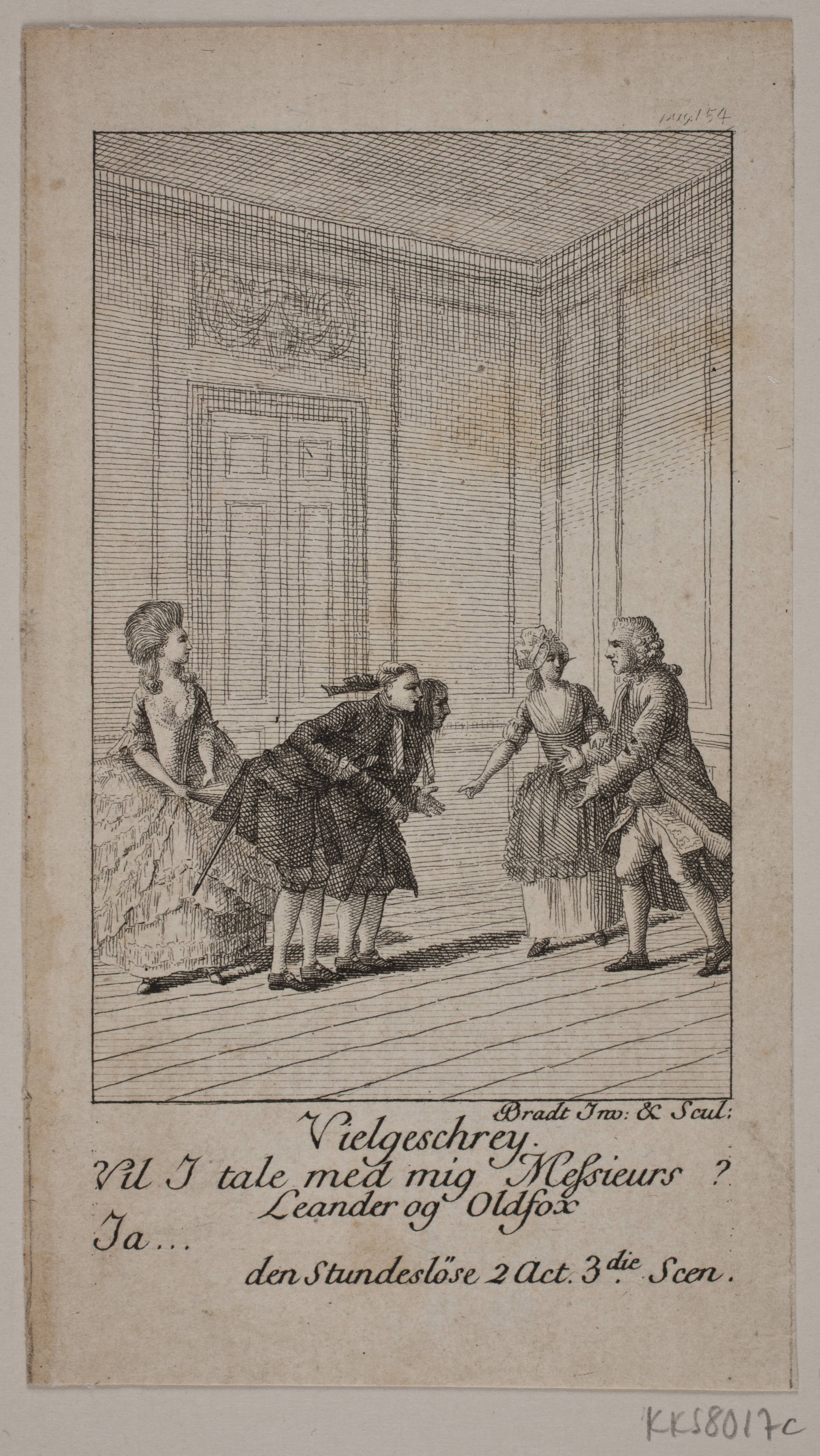 Illustration til Ludvig Holbergs "Den Stundesløse"