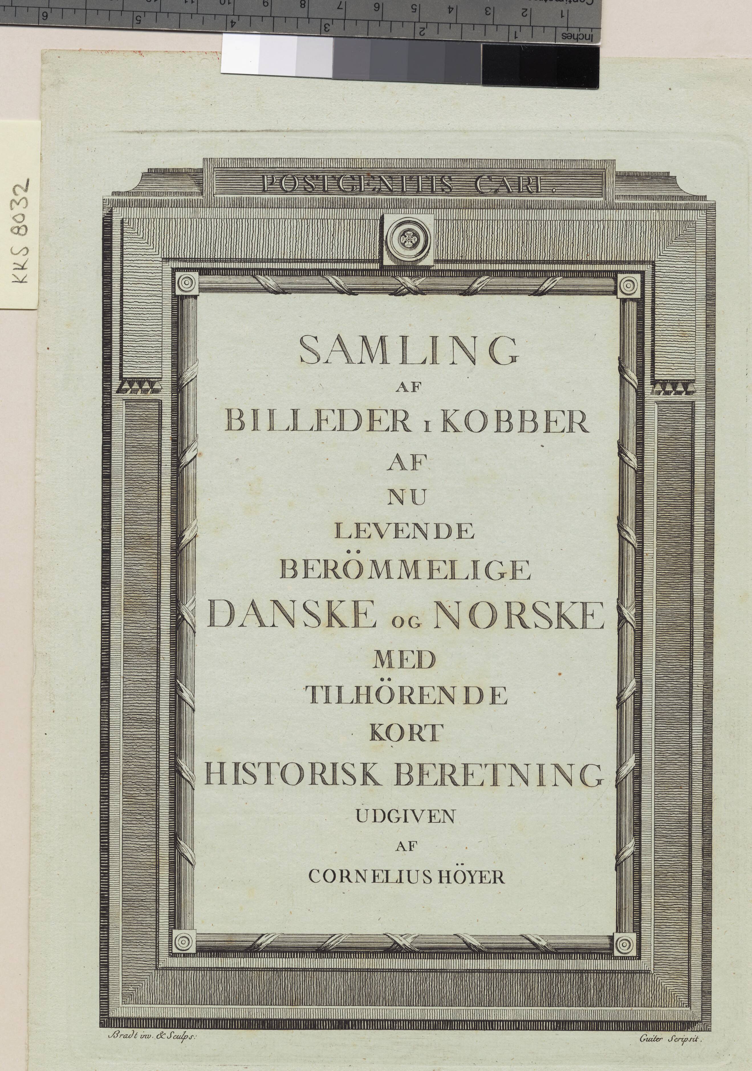 Titelblad til Cornelius Höyers, Samling af billeder...