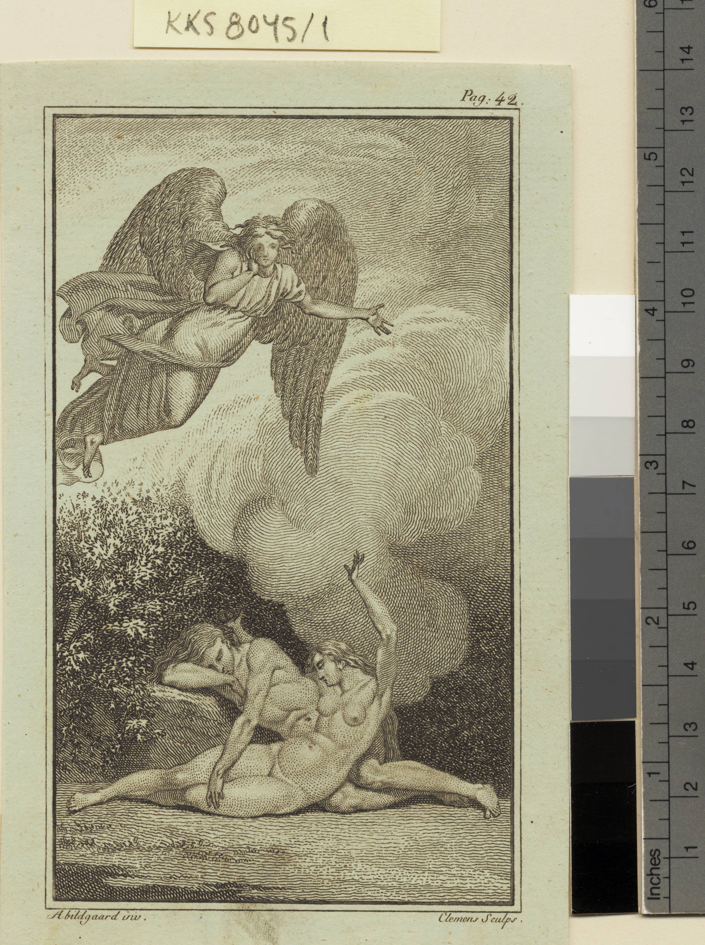 Illustration til Ewalds "Adam og Eva". I